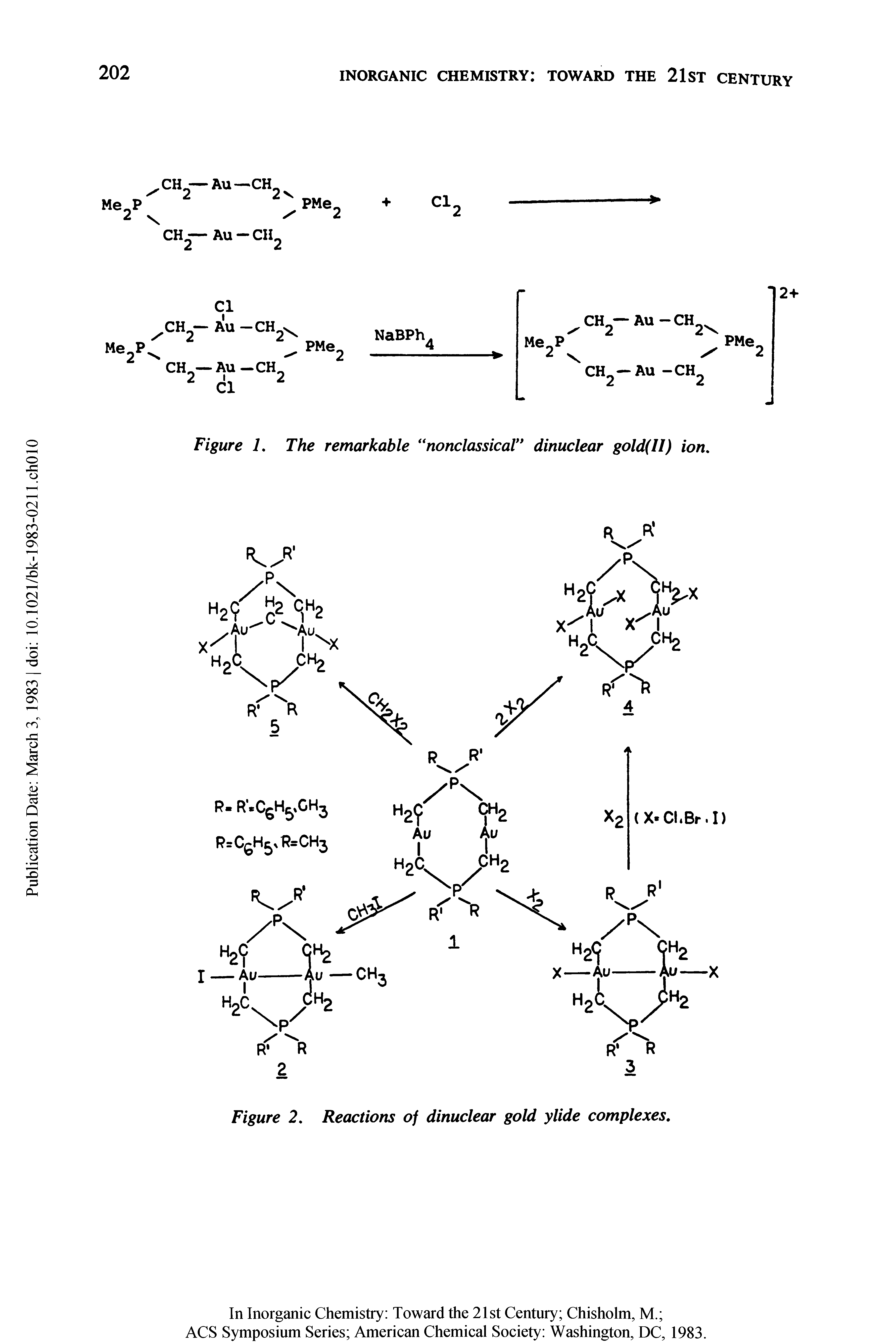 Figure 2. Reactions of dinuclear gold ylide complexes.
