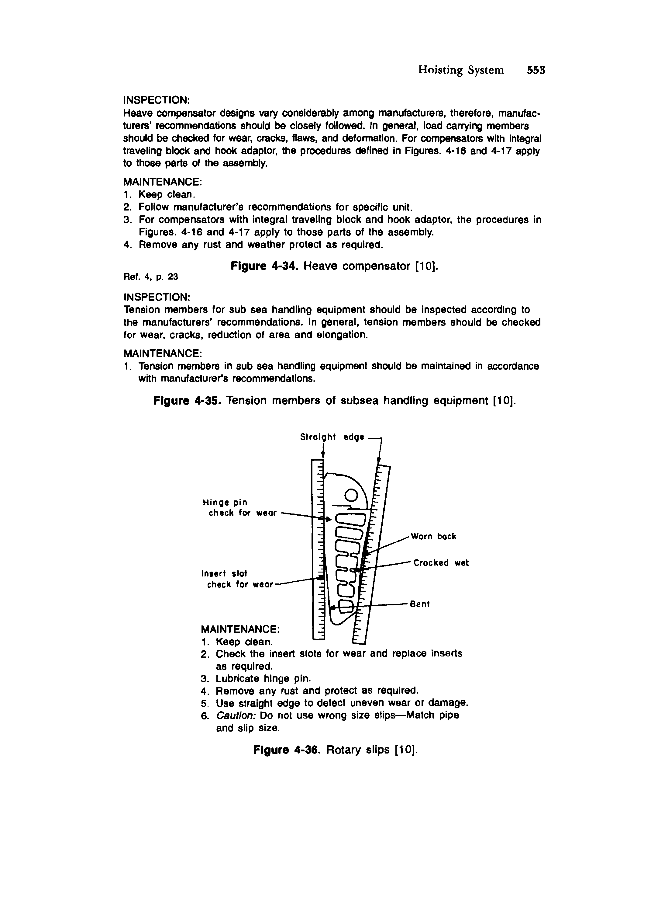 Figure 4-35. Tension members of subsea handling equipment [10].