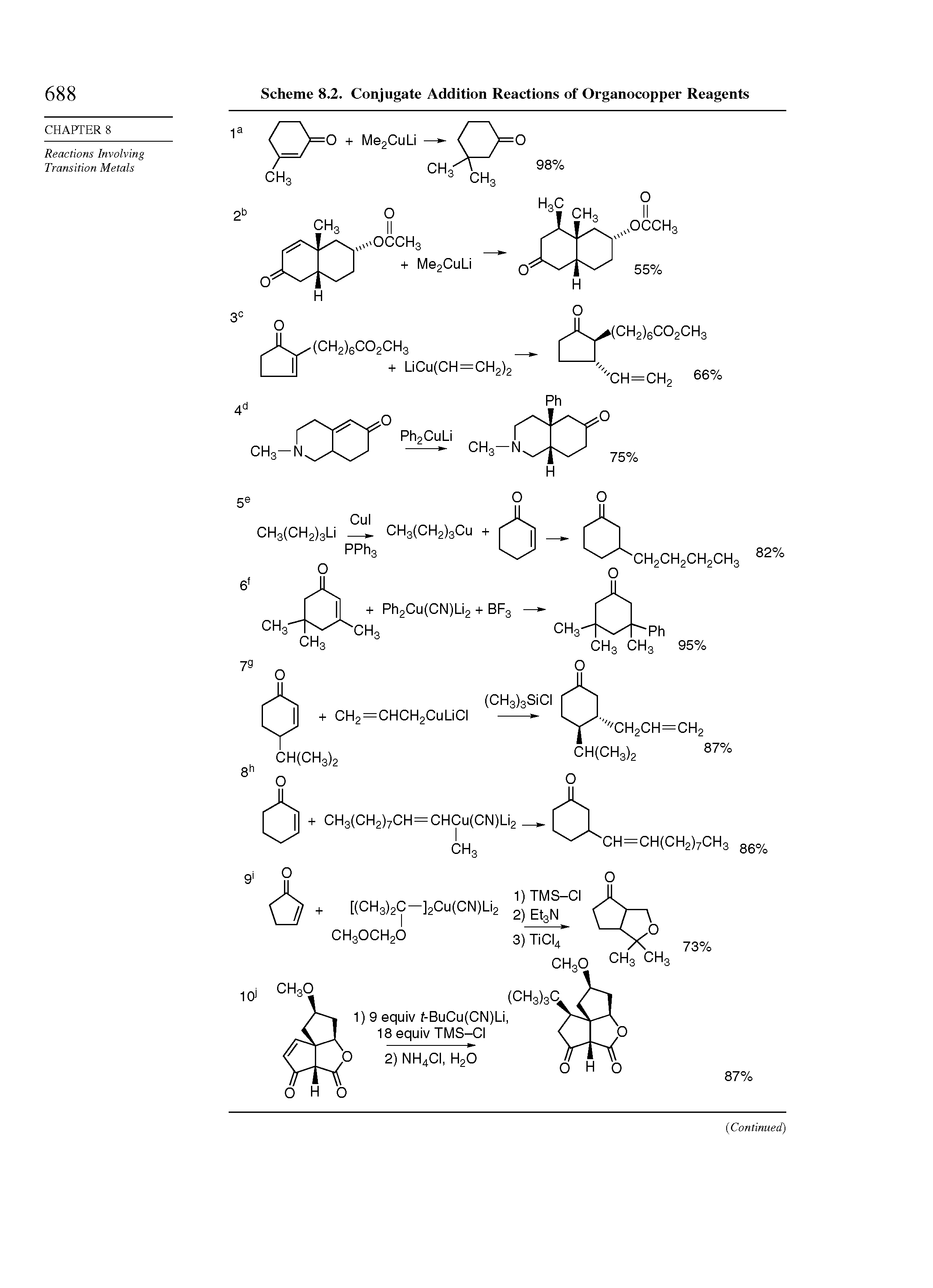 Scheme 8.2. Conjugate Addition Reactions of Organocopper Reagents...