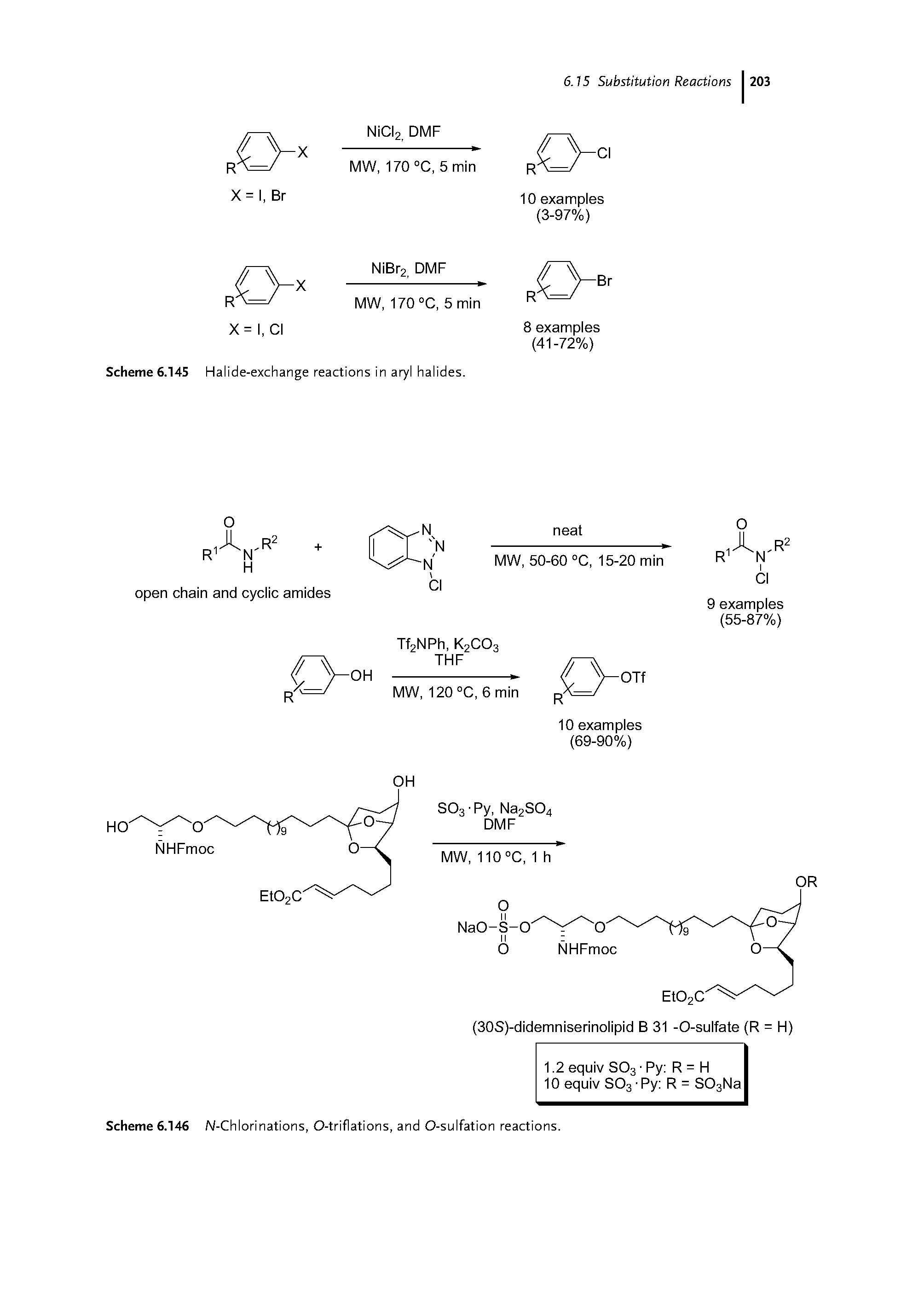 Scheme 6.145 Halide-exchange reactions in aryl halides.