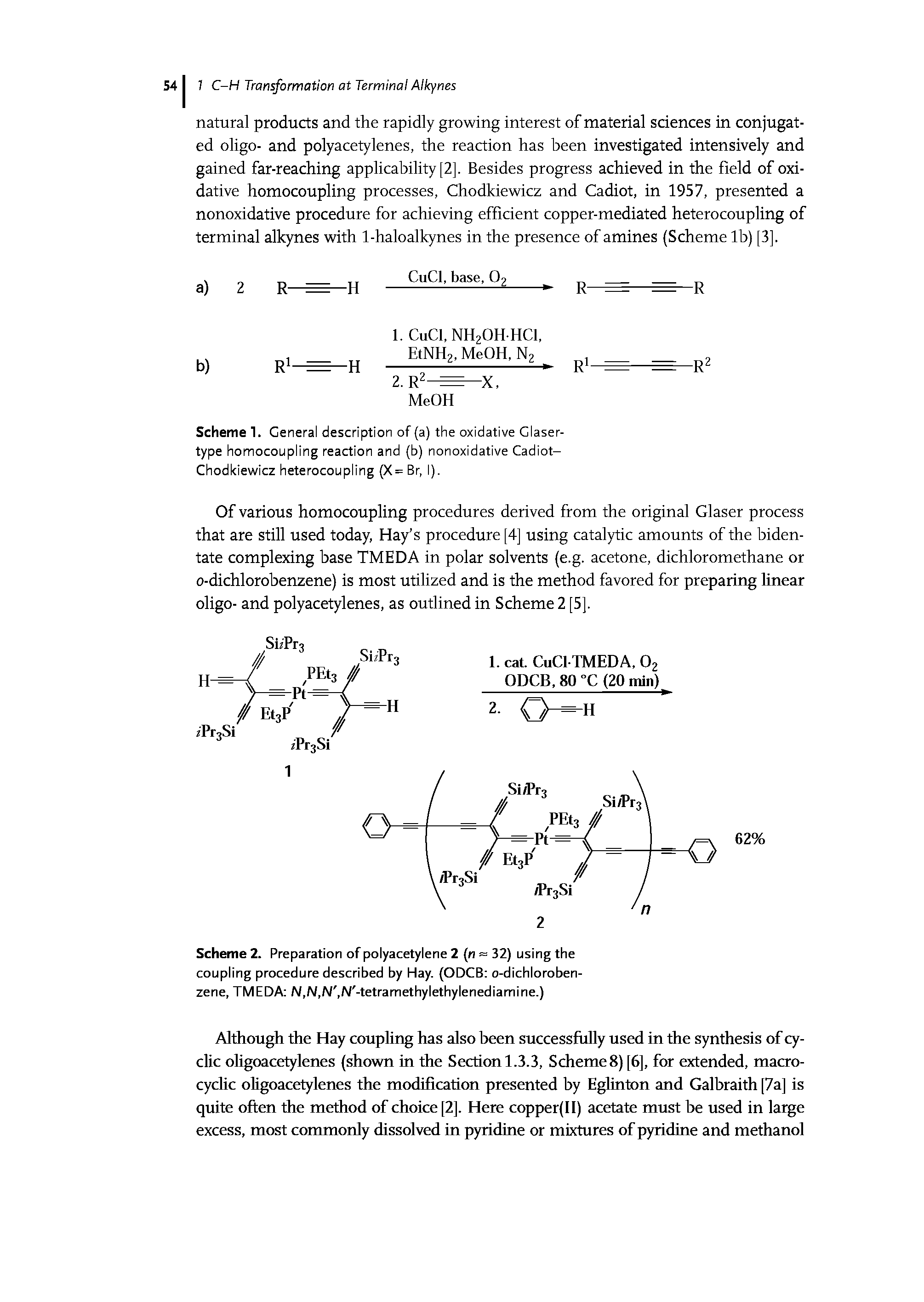 Scheme 1. General description of (a) the oxidative Glaser-type homocoupling reaction and (b) nonoxidative Cadiot-Chodkiewicz heterocoupling (X= Br, I).