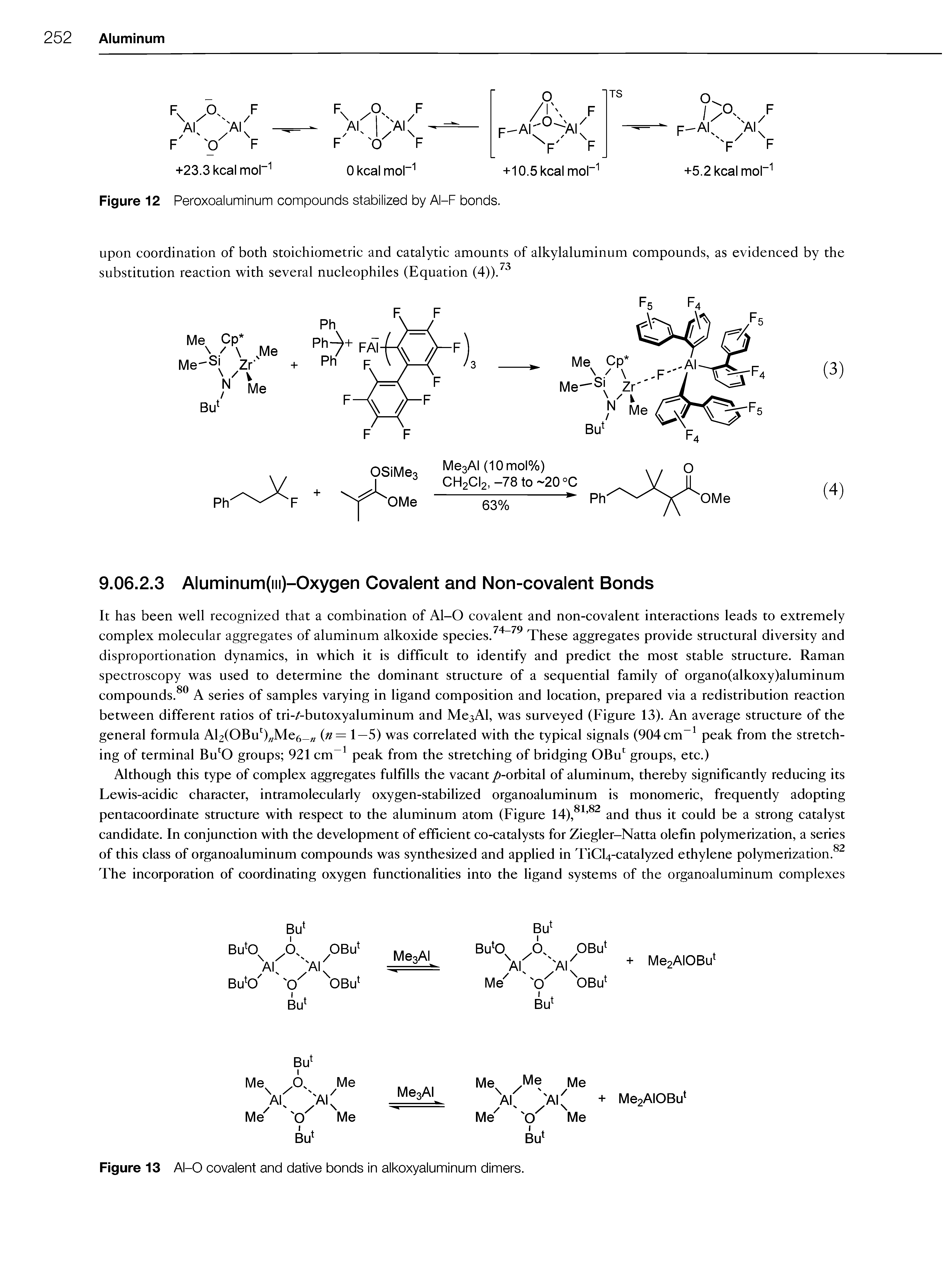 Figure 13 AI-0 covalent and dative bonds in alkoxyaluminum dimers.