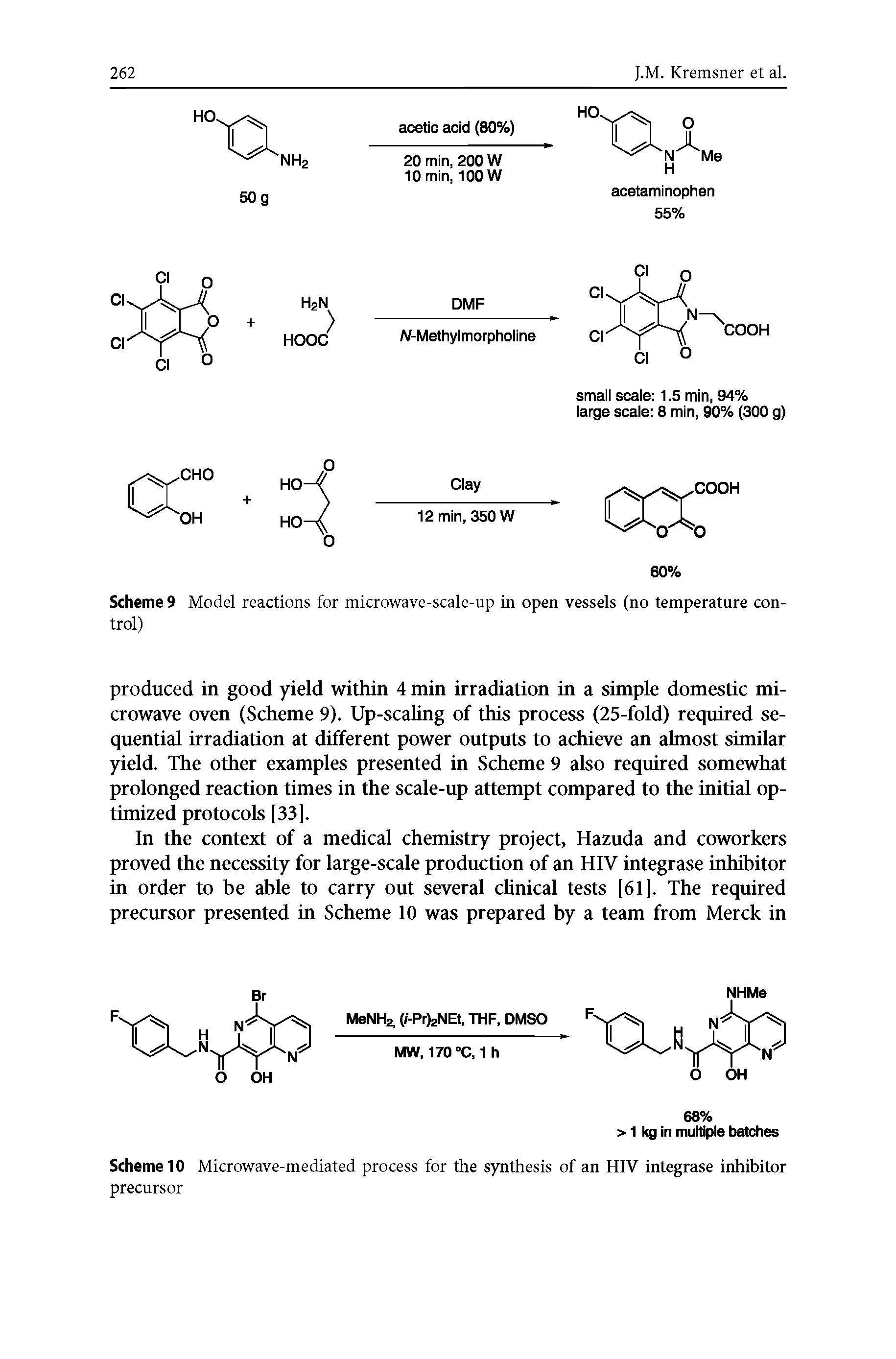 Scheme 10 Microwave-mediated process for the synthesis of an HIV integrase inhibitor precursor...