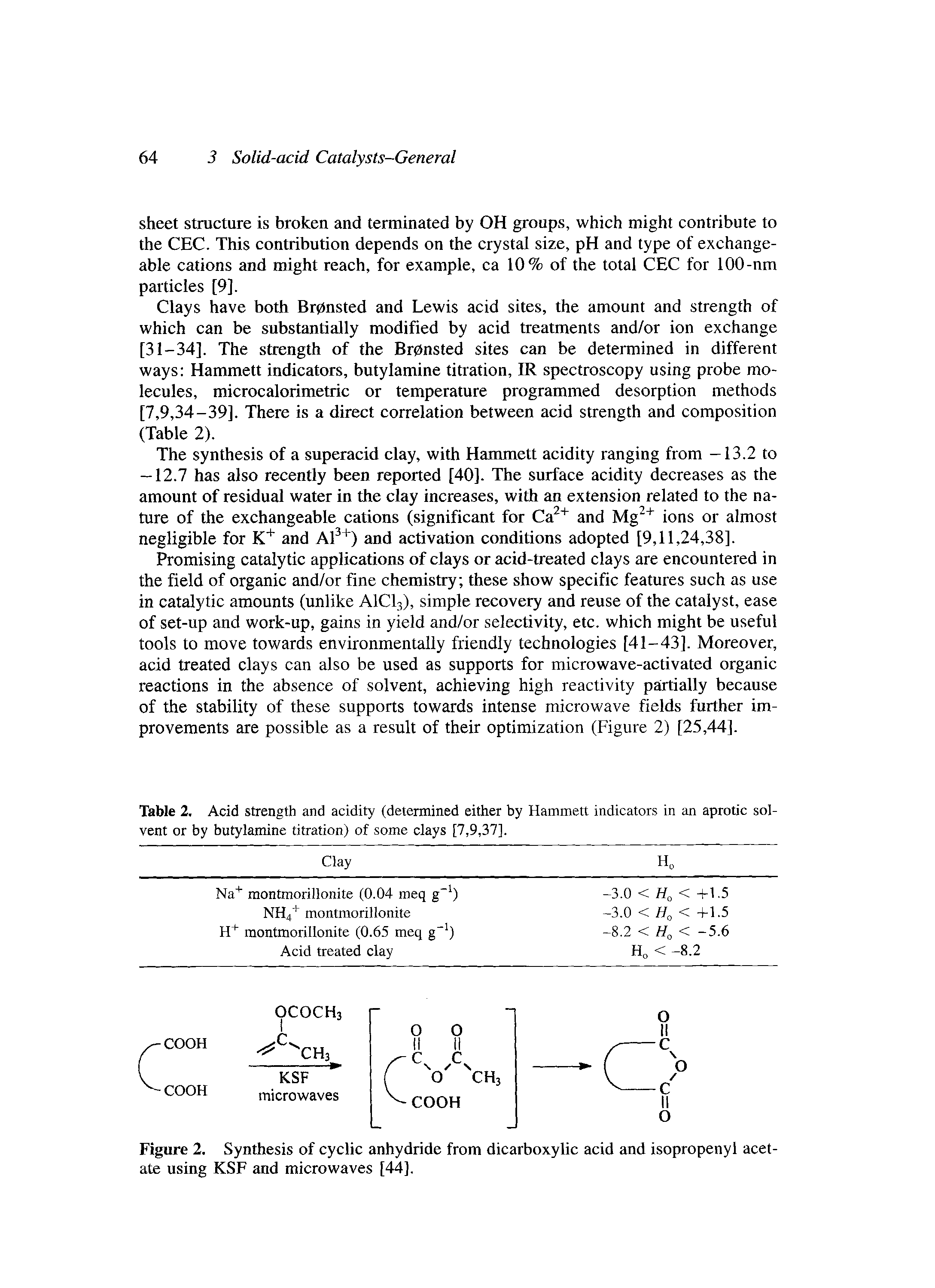 Figure 2. Synthesis of cyclic anhydride from dicarboxylic acid and isopropenyl acetate using KSF and microwaves [44],...