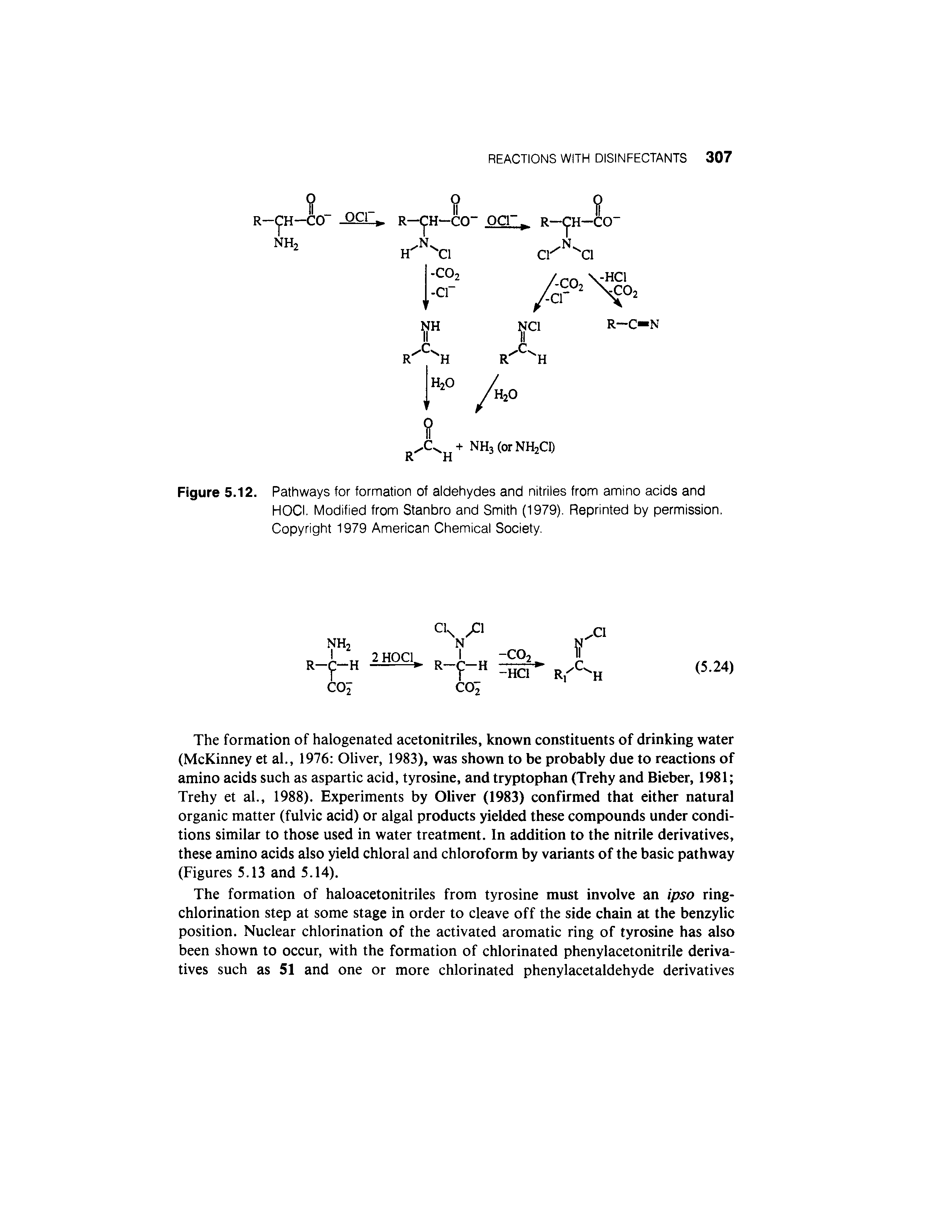 Figure 5.12. Pathways for formation of aldehydes and nitriles from amino acids and...
