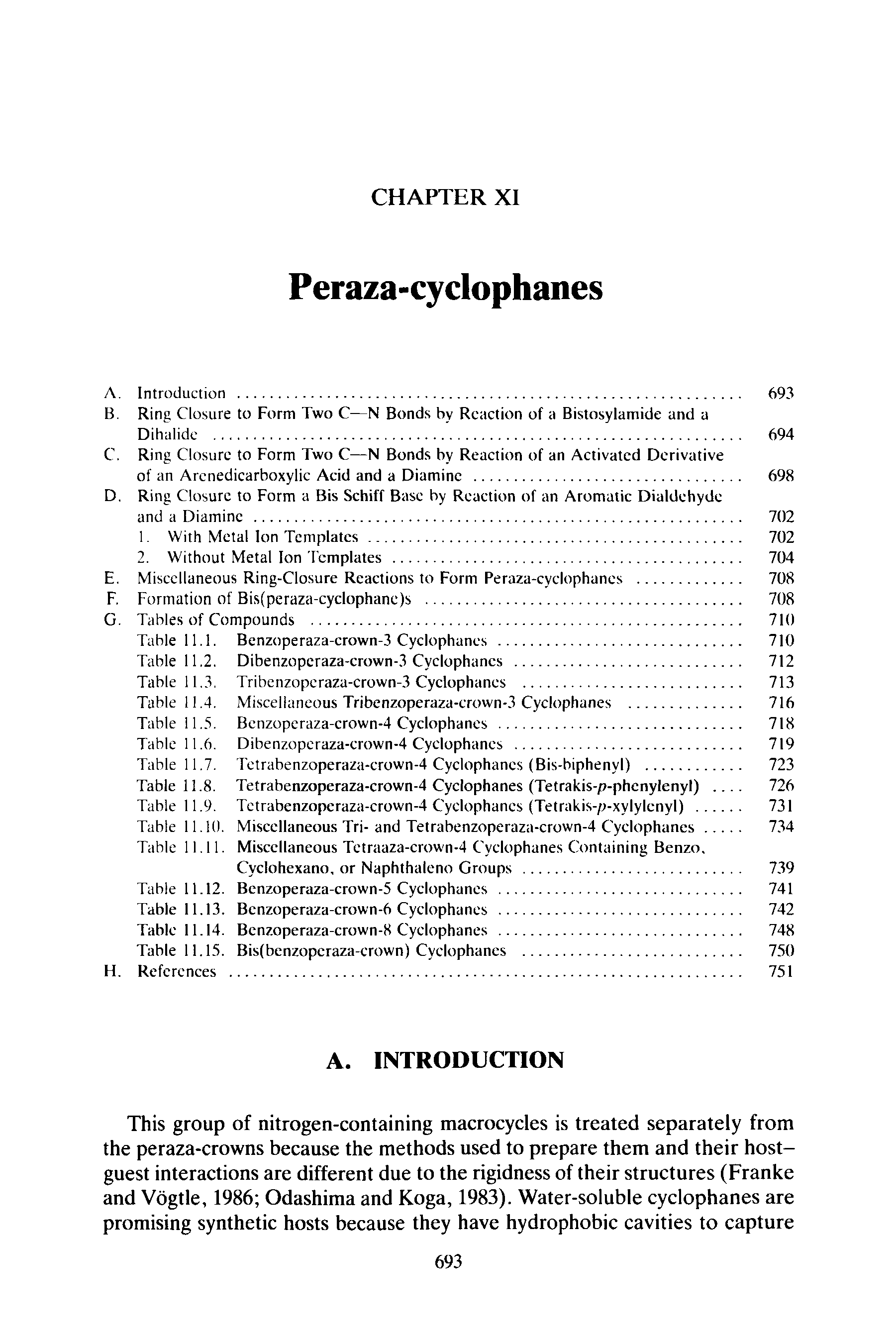 Table 11.11. Miscellaneous Tetraaza-crown-4 Cyclophanes Containing Benzo,...