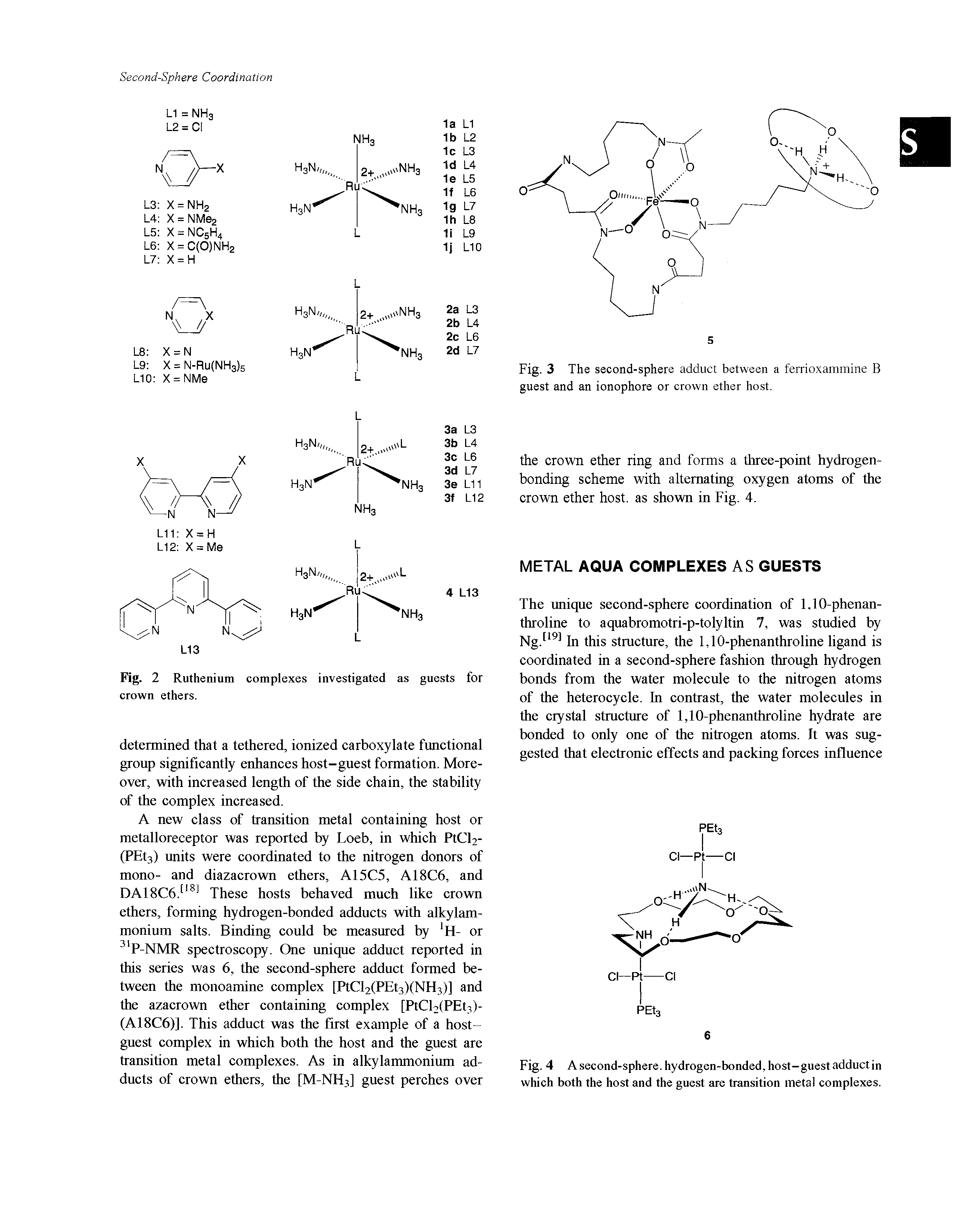 Fig. 3 The second-sphere adduct between a ferrioxammine B guest and an ionophore or crown ether host.