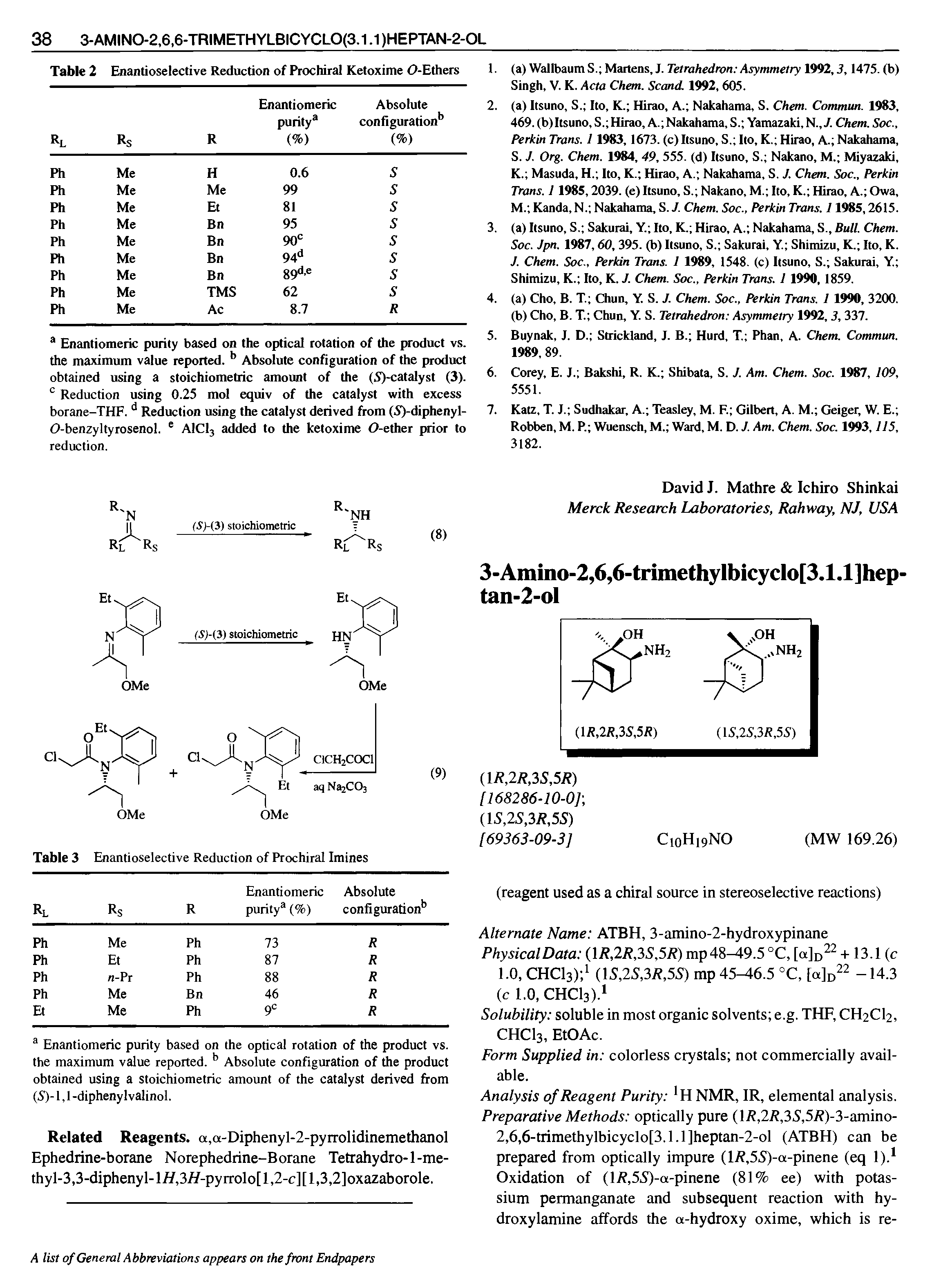 Table 2 Enantioselective Reduction of Prochiral Ketoxime O-Ethers 1-...