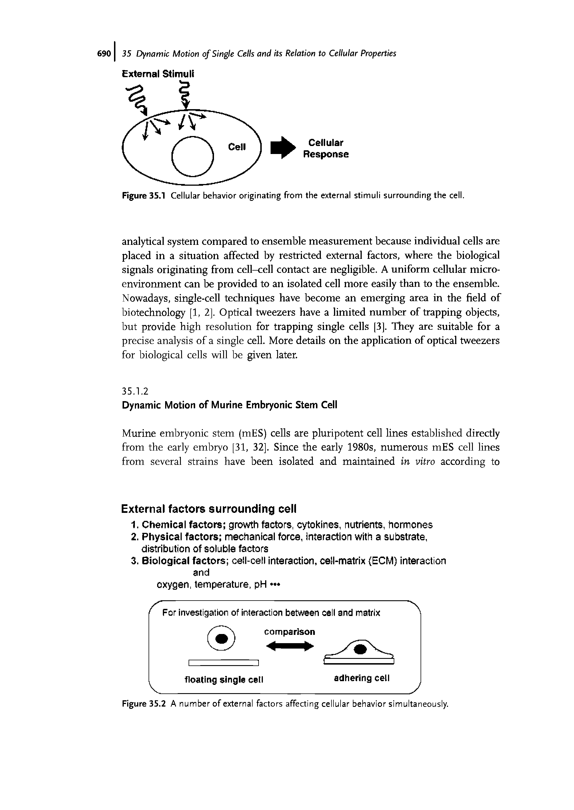 Figure 35.2 A number of external factors affecting cellular behavior simultaneously.