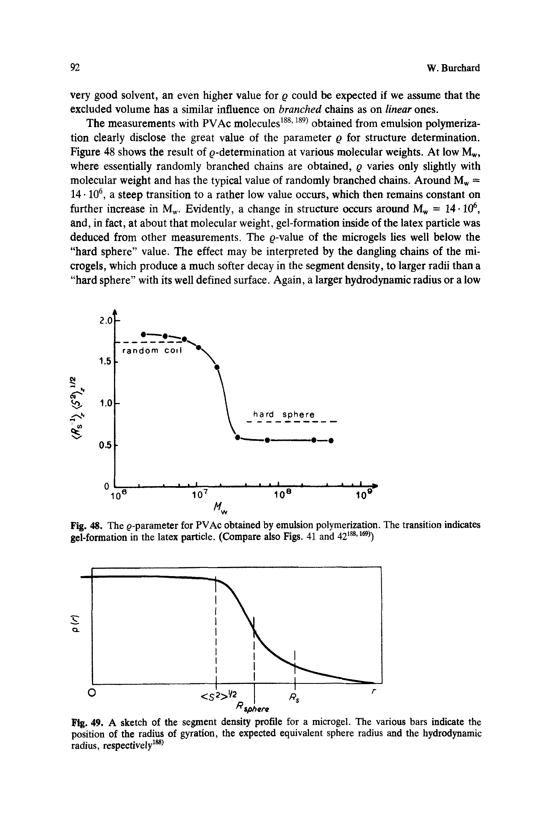 Fig. 48. The o-parameter for PVAc obtained by emulsion polymerization. The transition indicates gel-formation in the latex particle. (Compare also Figs. 41 and 42188 16,>)...