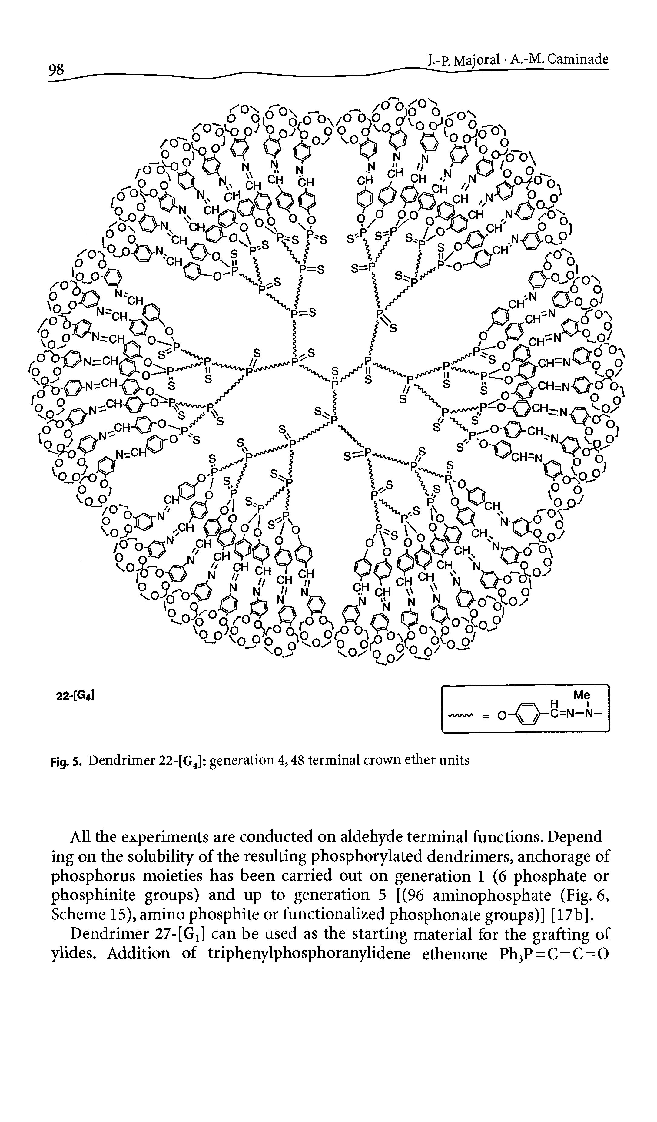 Fig. 5. Dendrimer 22-[G4] generation 4,48 terminal crown ether units...