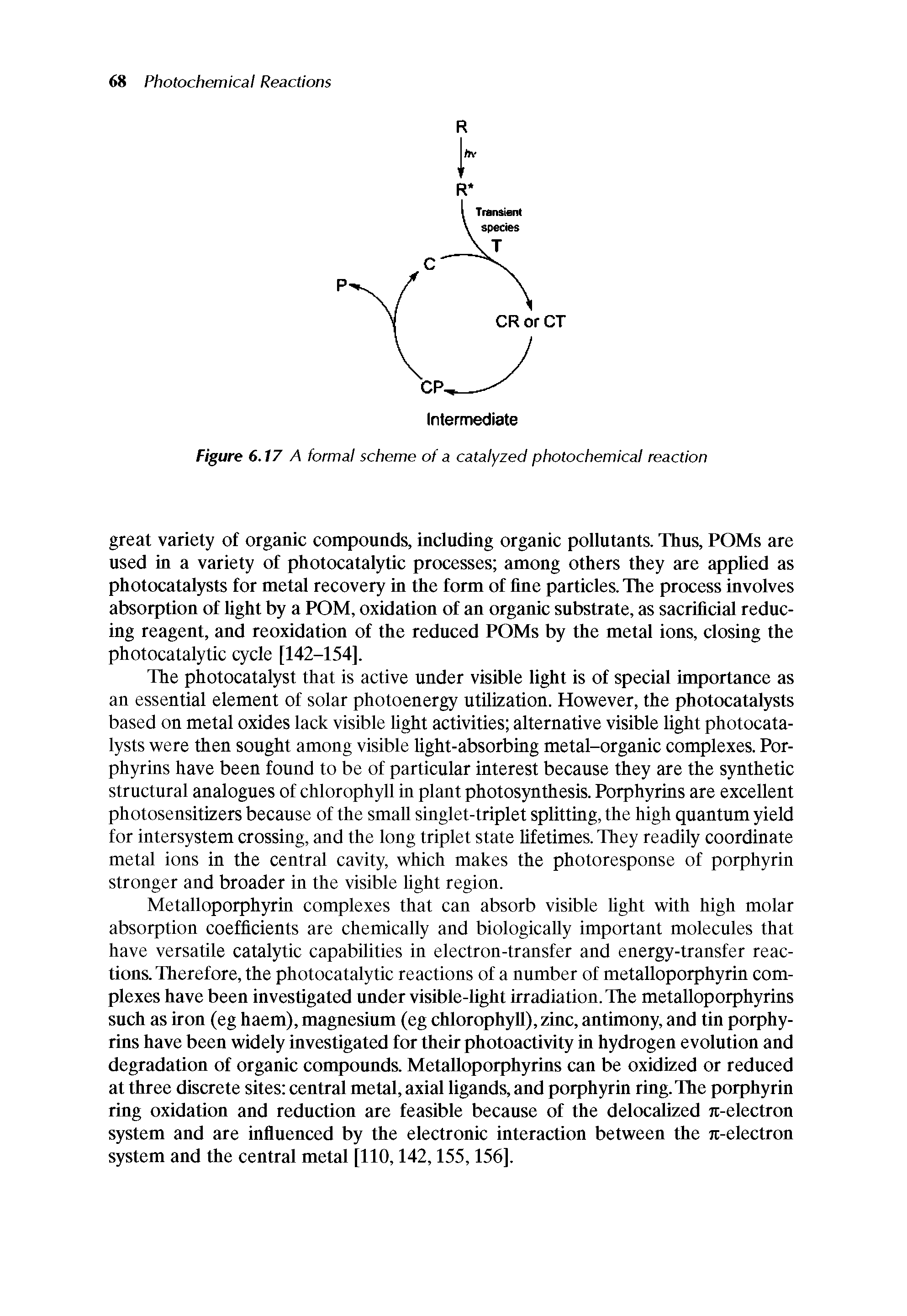 Figure 6.17 A formal scheme of a catalyzed photochemical reaction...