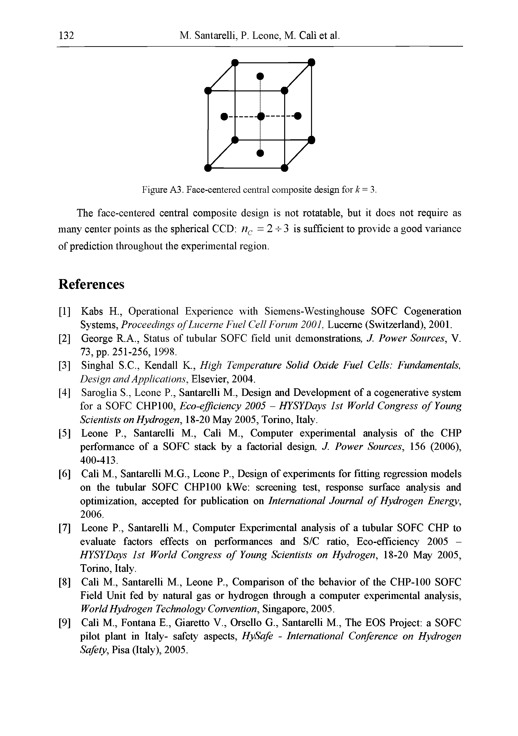 Figure A3. Face-centered central composite design for A = 3.