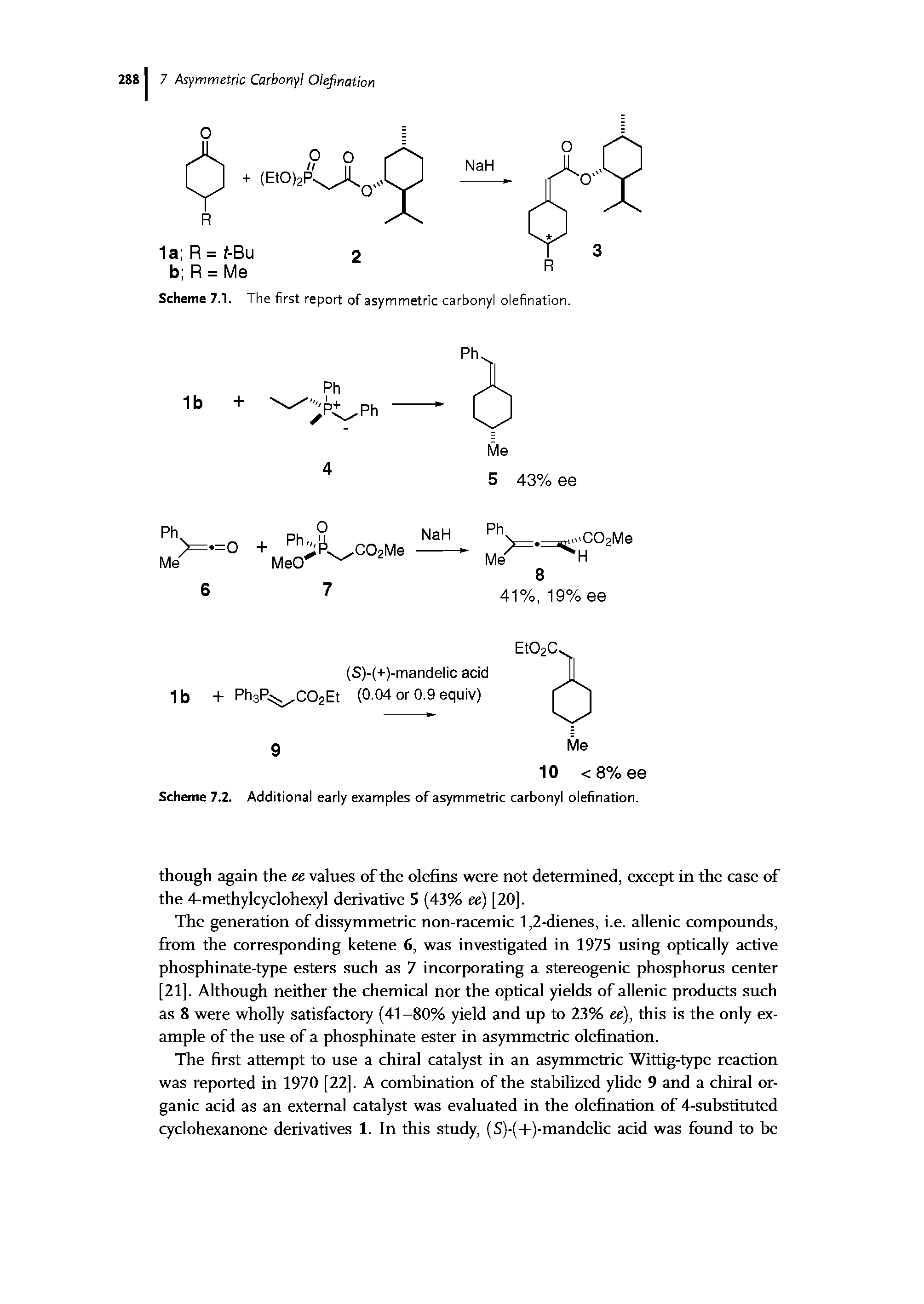 Scheme 7.1. The first report of asymmetric carbonyl olefination.