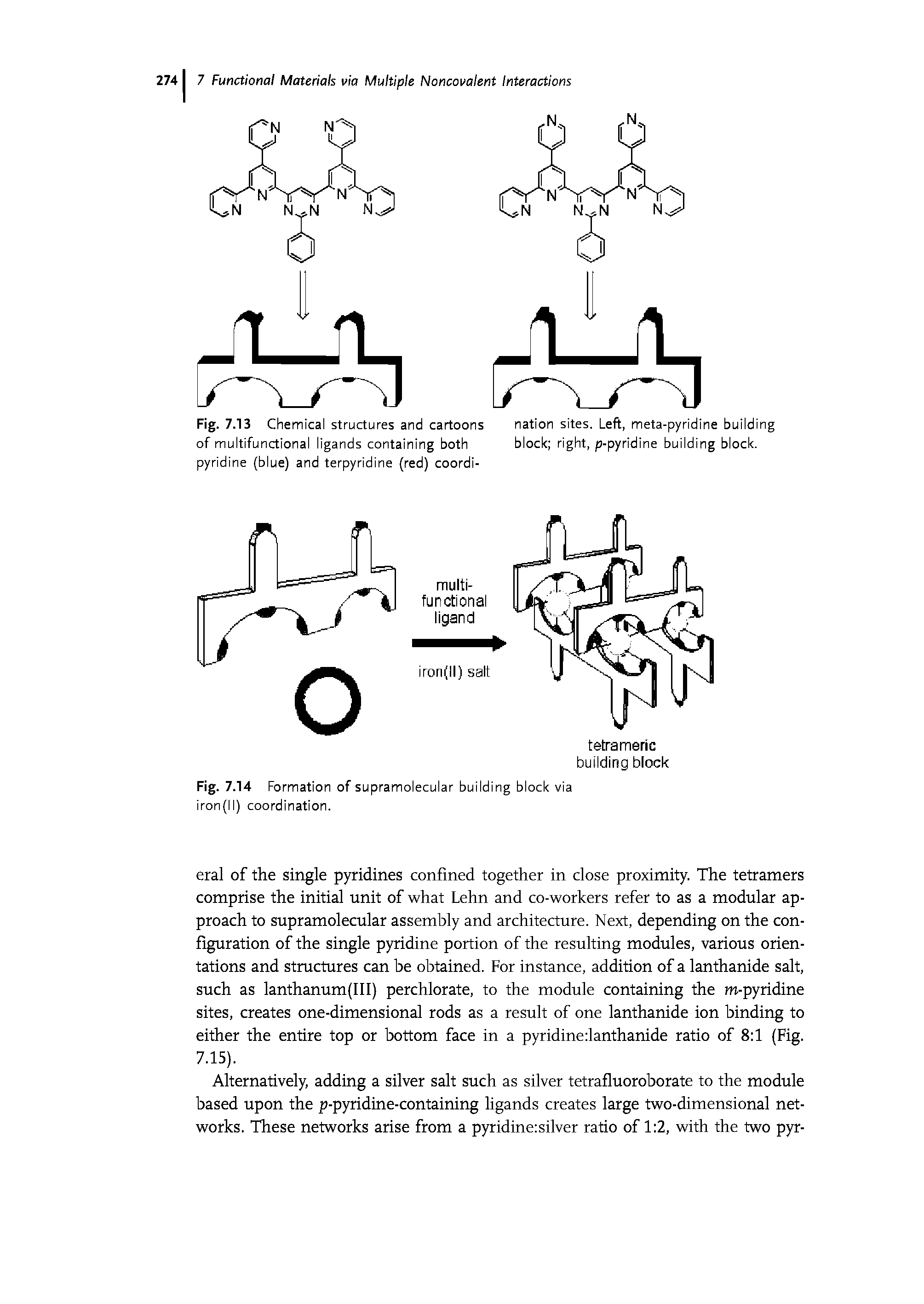 Fig. 7.14 Formation of supramolecular building block via iron (I I) coordination.