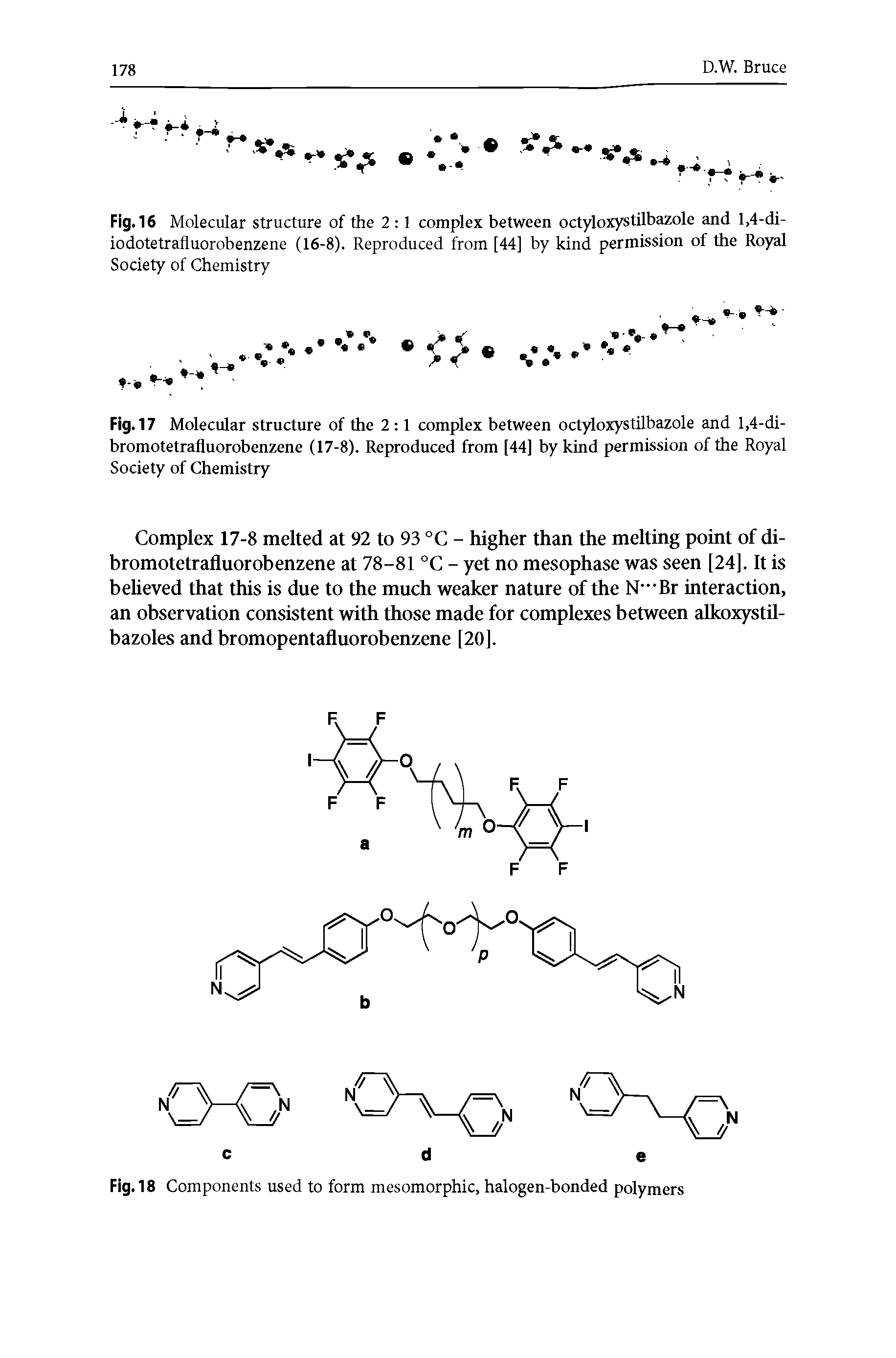 Fig. 18 Components used to form mesomorphic, halogen-bonded polymers...