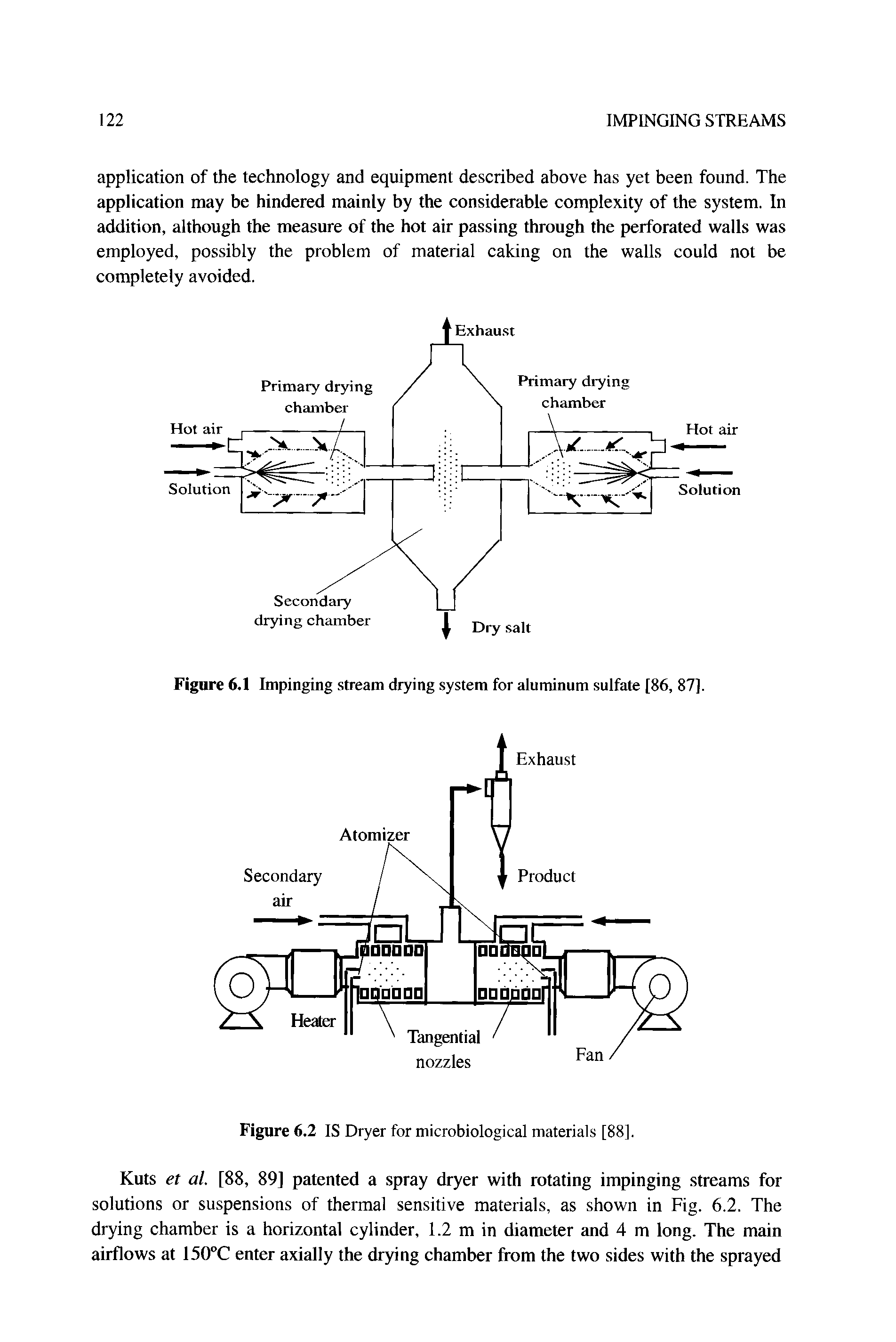Figure 6.1 Impinging stream drying system for aluminum sulfate [86, 87].