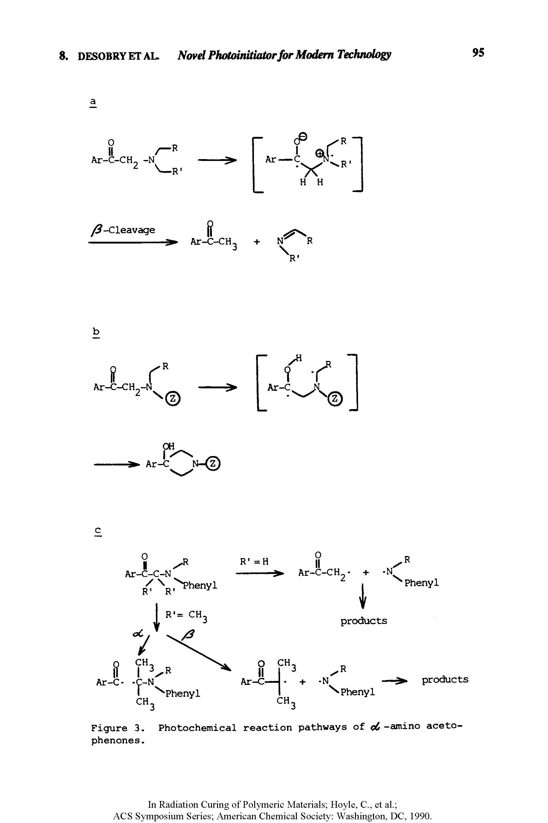 Figure 3. Photochemical reaction pathways of oC -amino acetophenones.