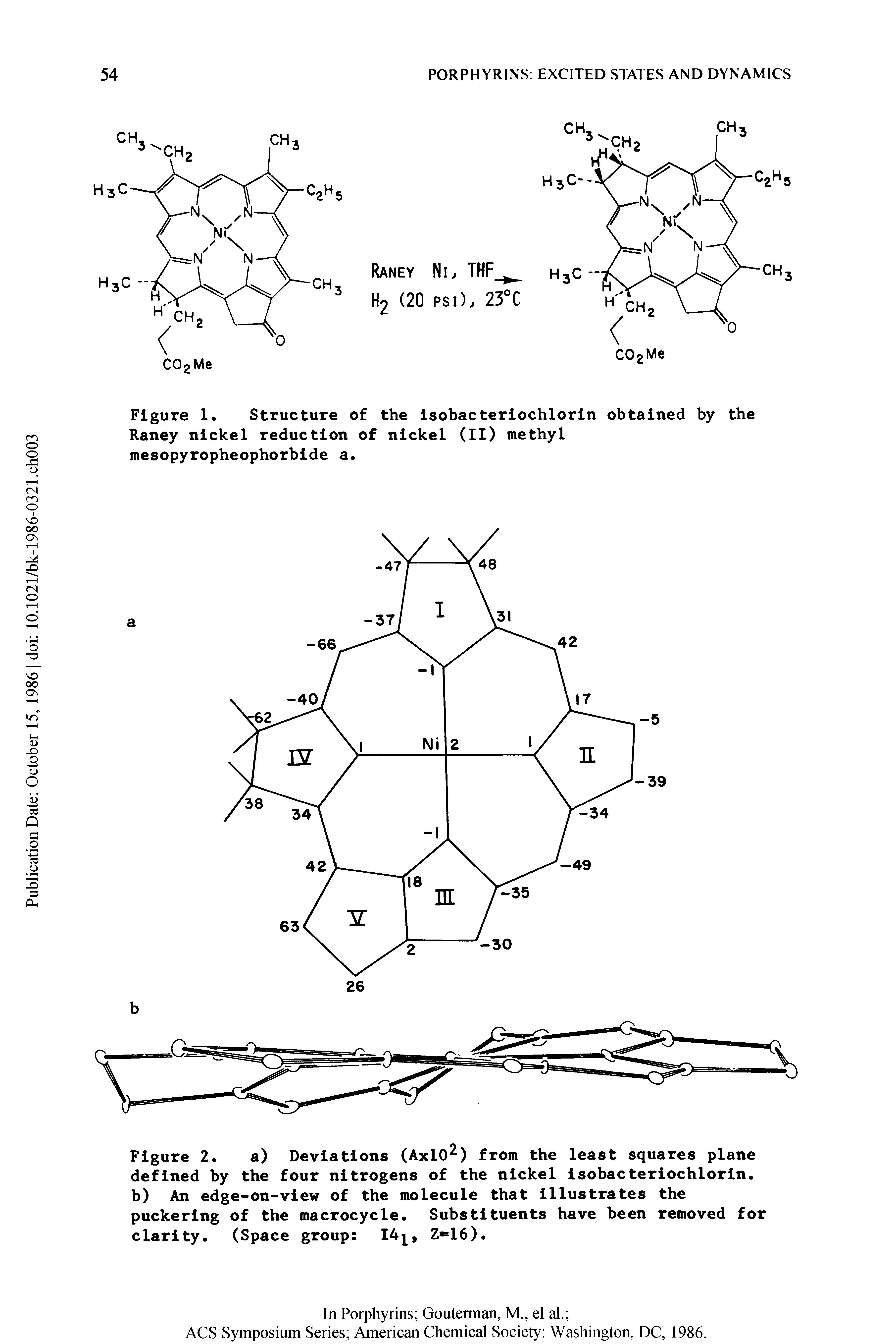 Figure 1. Structure of the Isobacterlochlorln obtained by the Raney nickel reduction of nickel (II) methyl mesopyropheophorblde a.