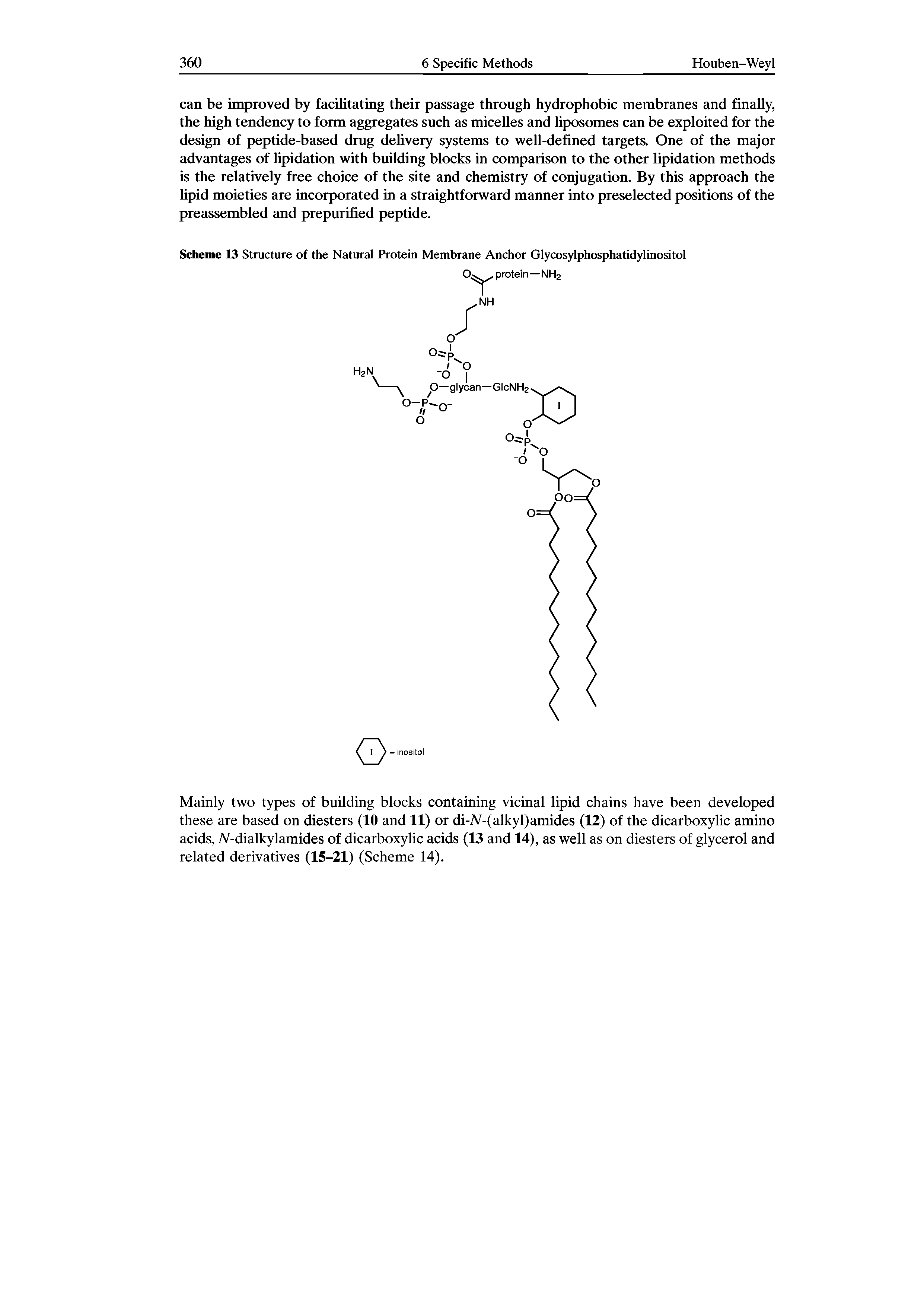 Scheme 13 Structure of the Natural Protein Membrane Anchor Glycosylphosphatidylinositol...