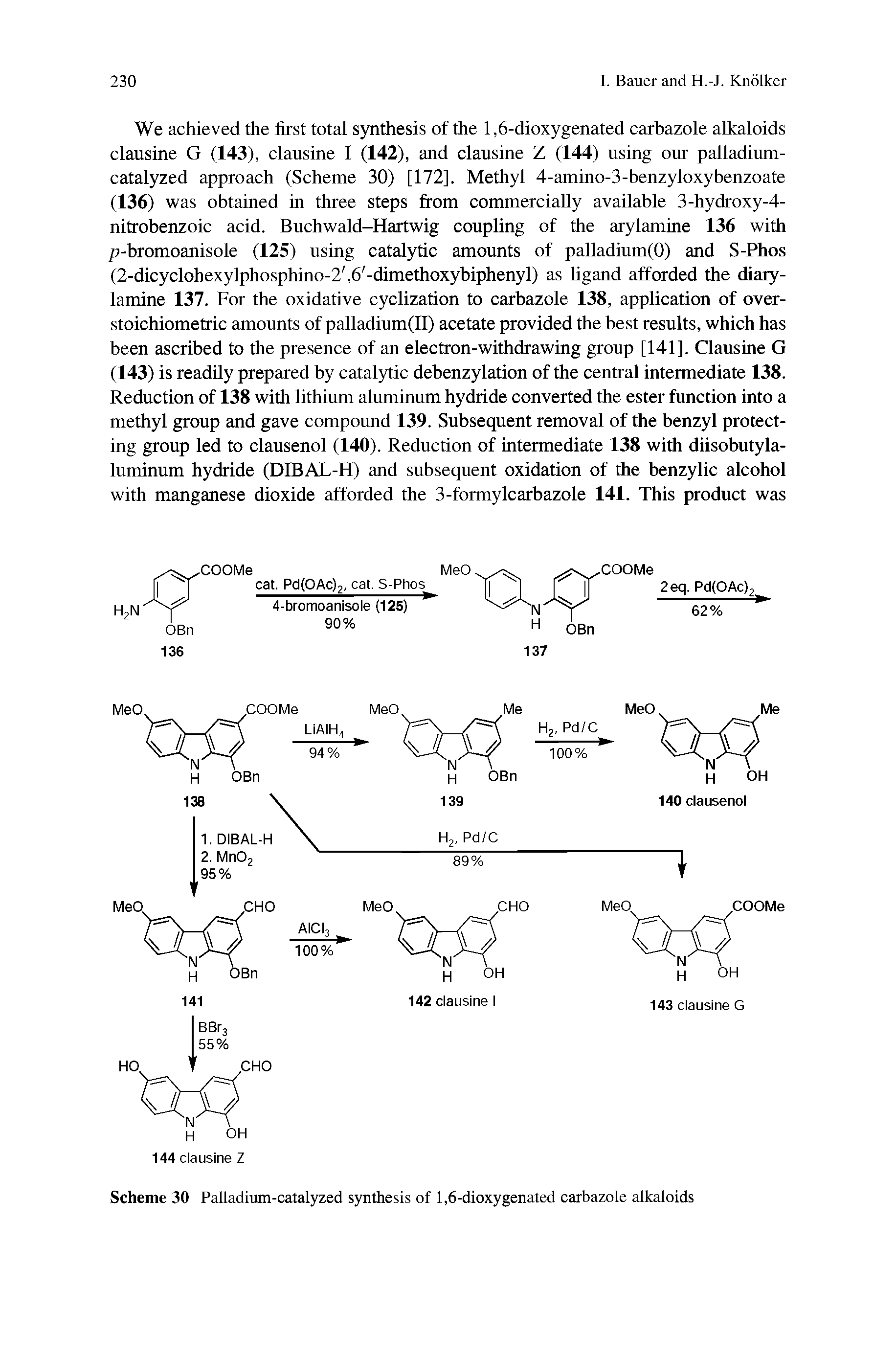 Scheme 30 Palladium-catalyzed synthesis of 1,6-dioxygenated carbazole alkaloids...