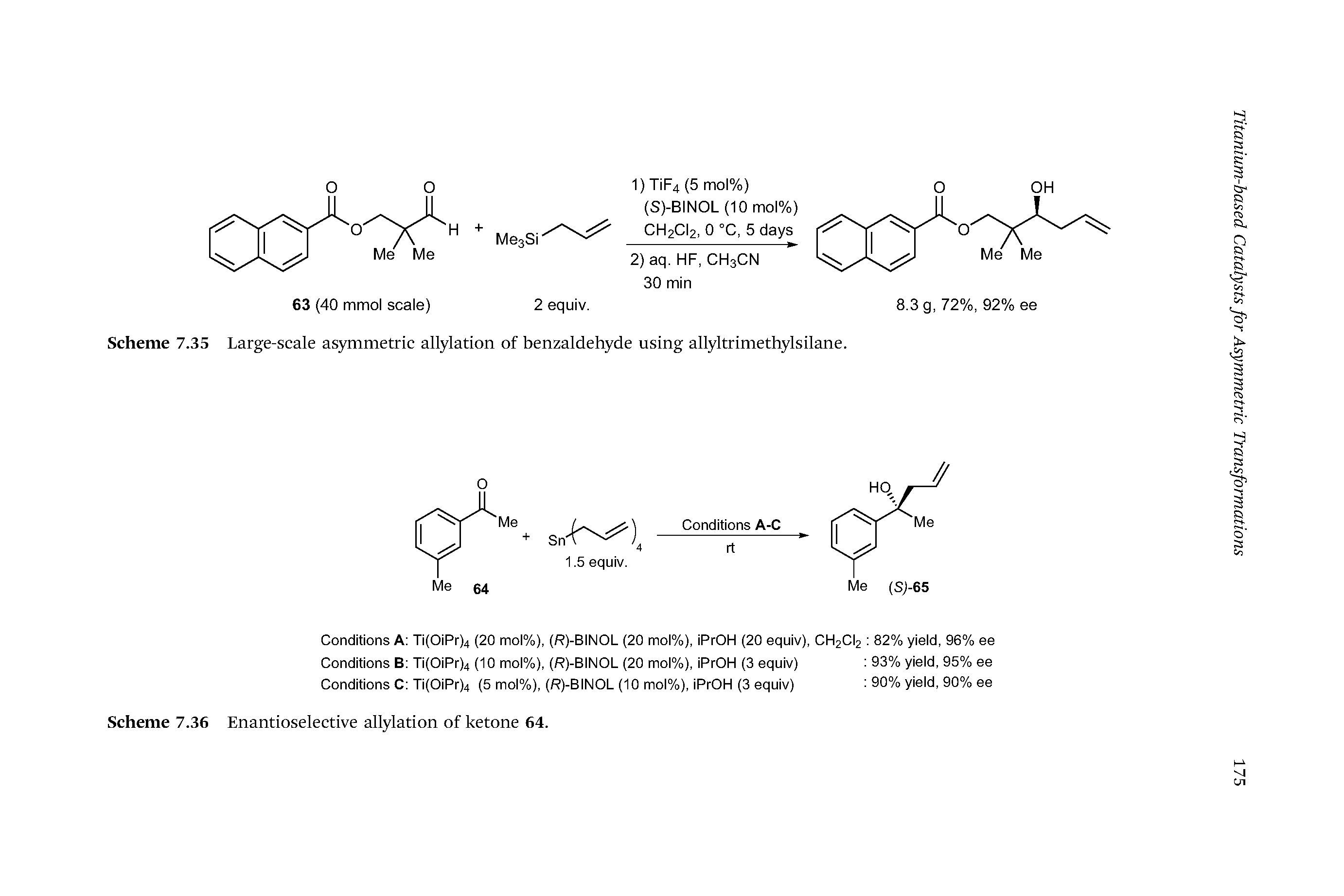 Scheme 7.35 Large-scale asymmetric allylation of benzaldehyde using allyltrimethylsilane.