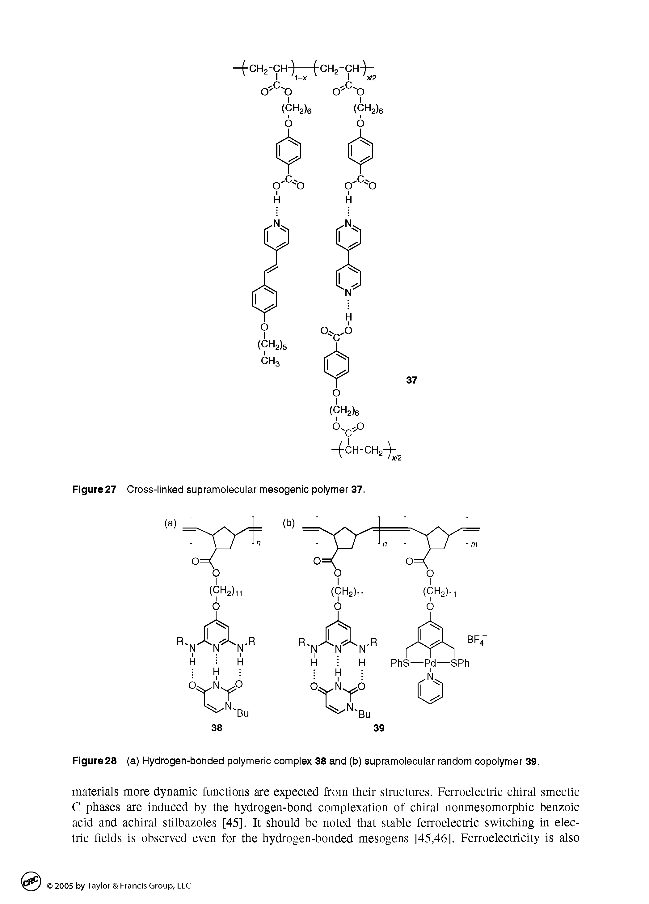 Figure27 Cross-linked supramolecular mesogenic polymer 37.