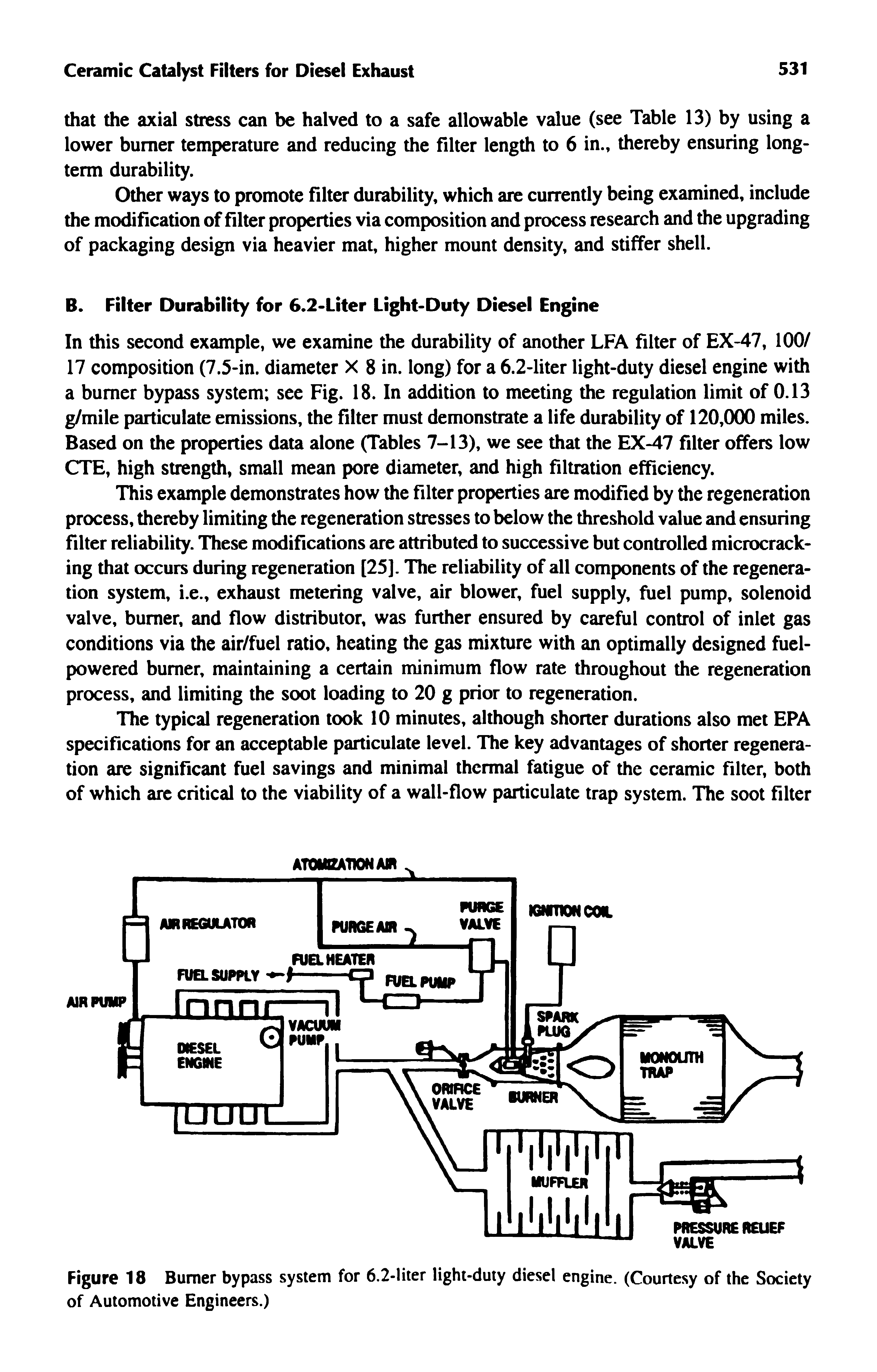 Figure 18 Burner bypass system for 6.2-liter light-duty diesel engine. (Courtesy of the Society of Automotive Engineers.)...