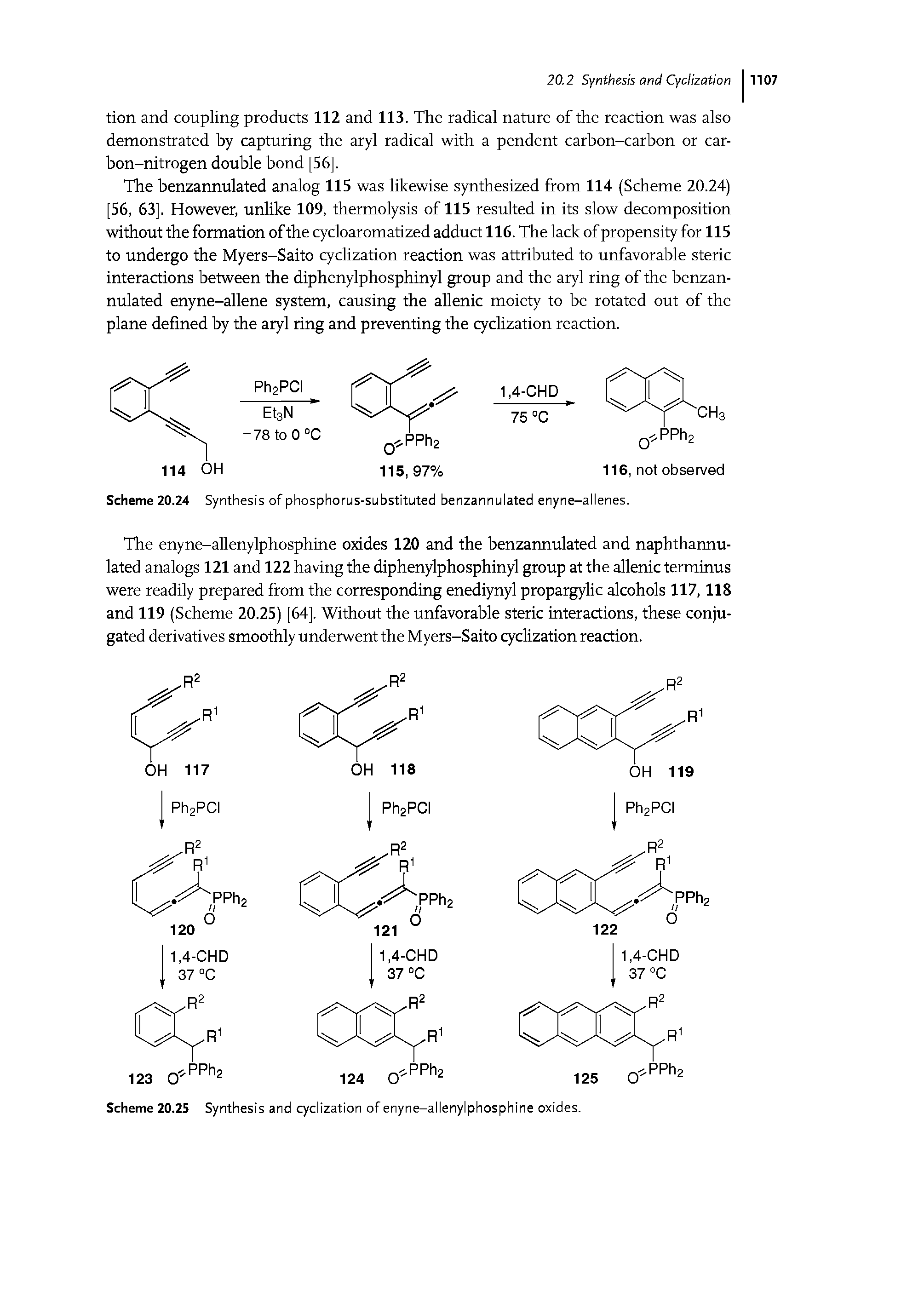 Scheme 20.2S Synthesis and cyclization of enyne-allenylphosphine oxides.