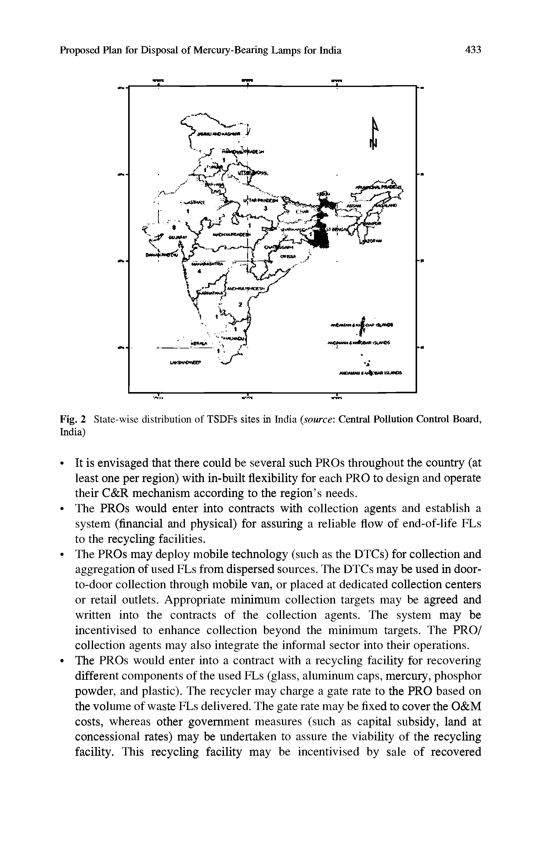 Fig. 2 State-wise distribution of TSDFs sites in India (source Central Pollution Control Board,...