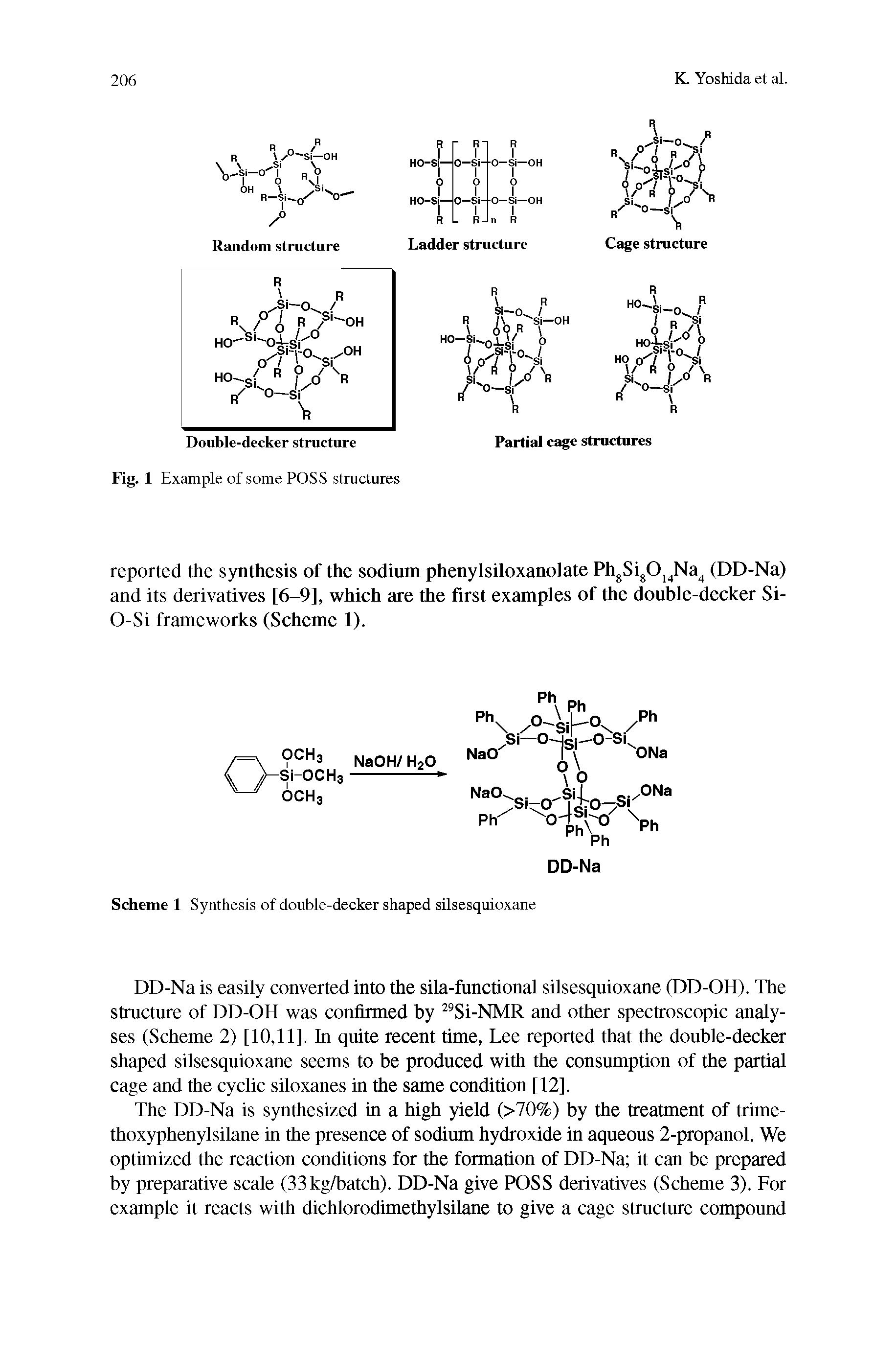 Scheme 1 Synthesis of double-decker shaped silsesquioxane...