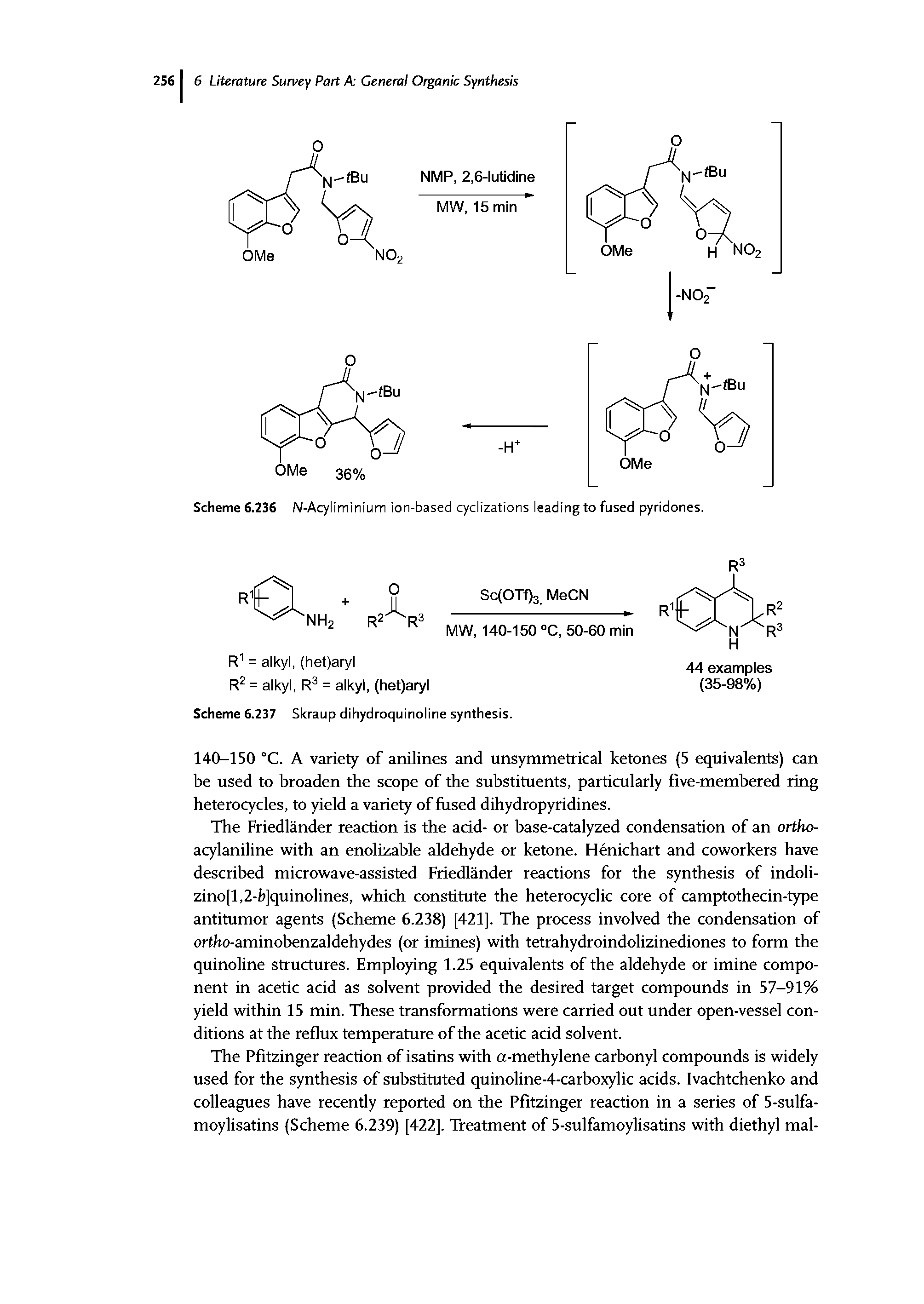Scheme 6.236 /V-Acyliminium ion-based cyclizations leading to fused pyridones.