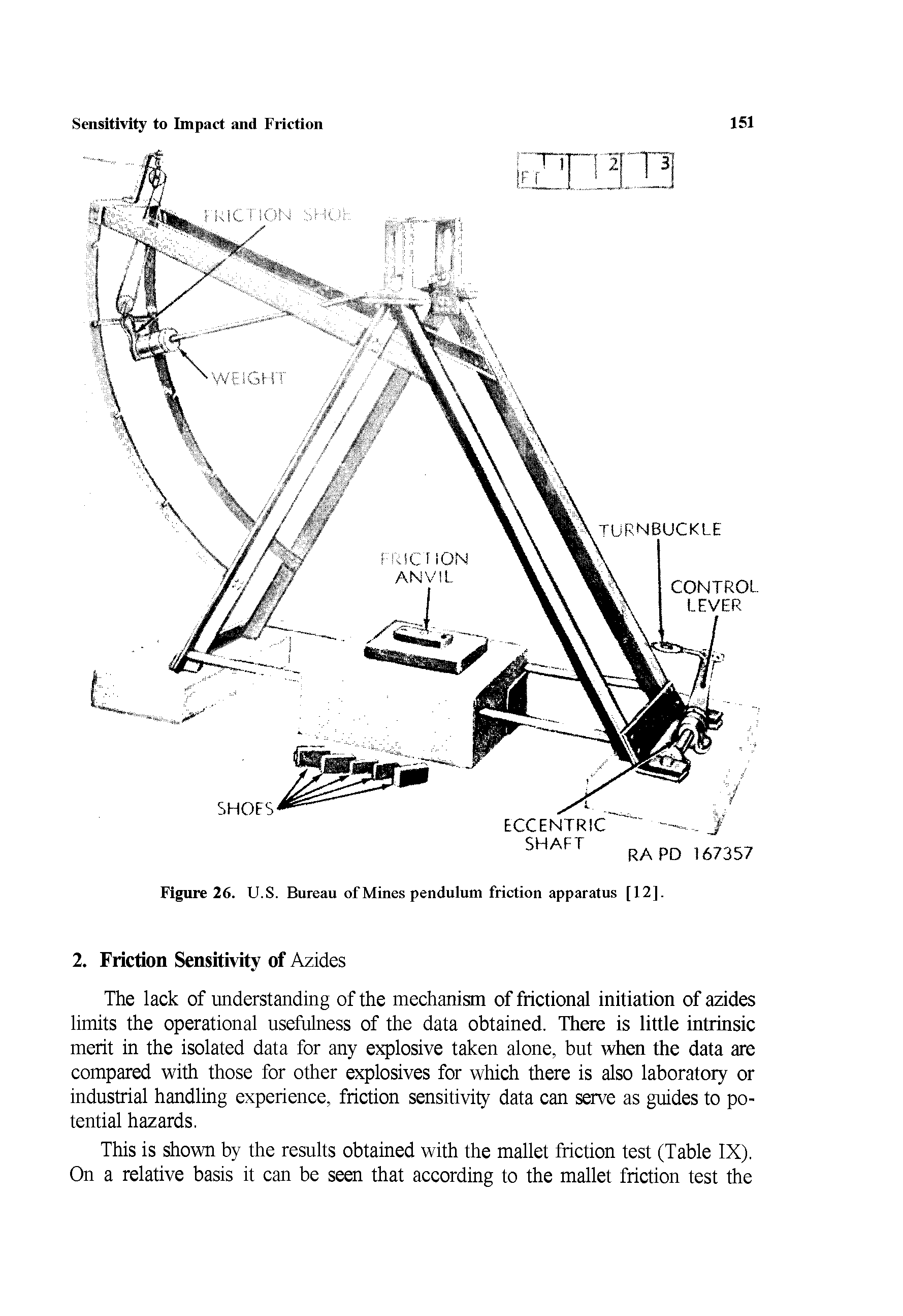 Figure 26. U.S. Bureau of Mines pendulum friction apparatus [12],...