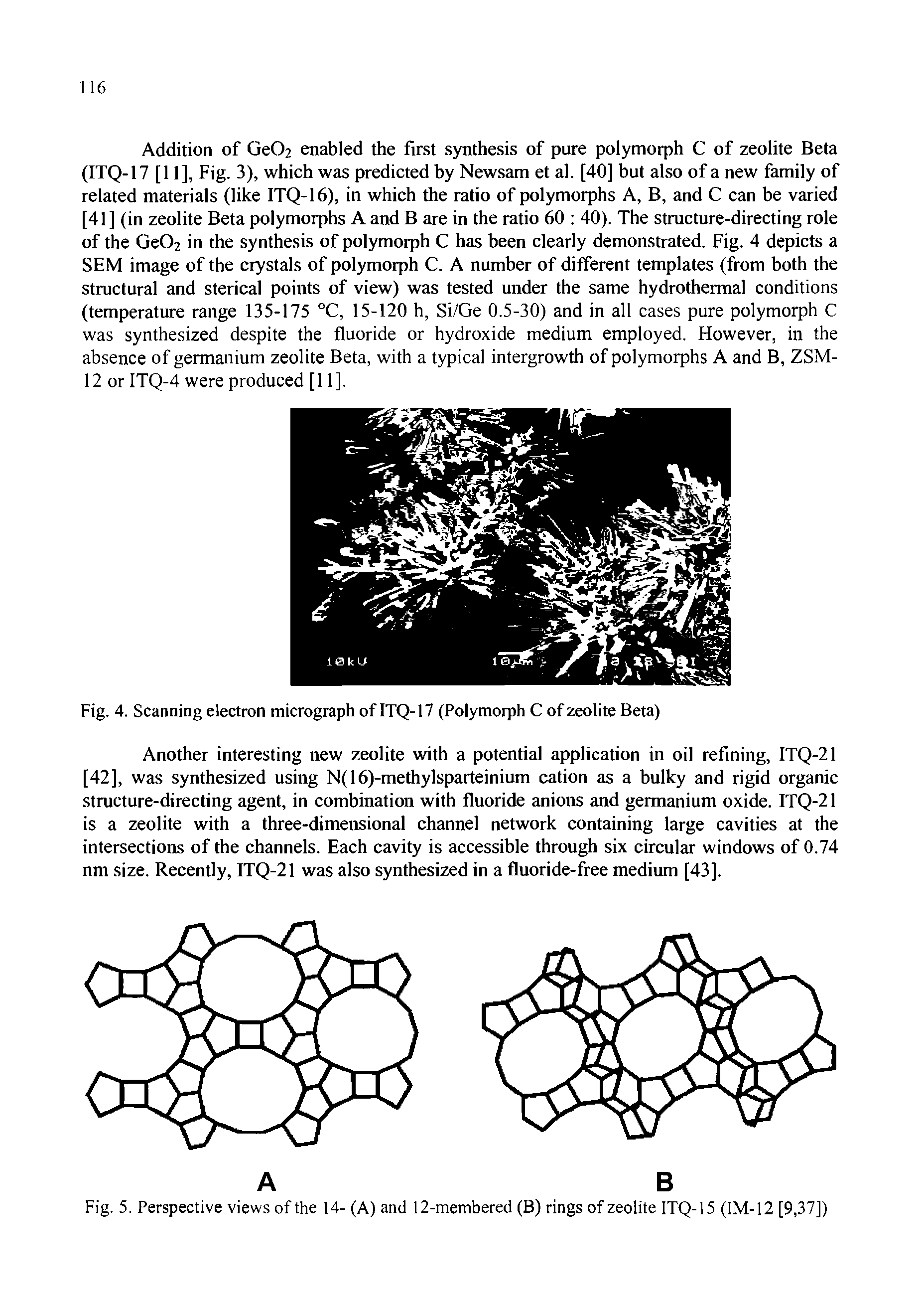 Fig. 4. Scanning electron micrograph of ITQ-17 (Polymorph C of zeolite Beta)...