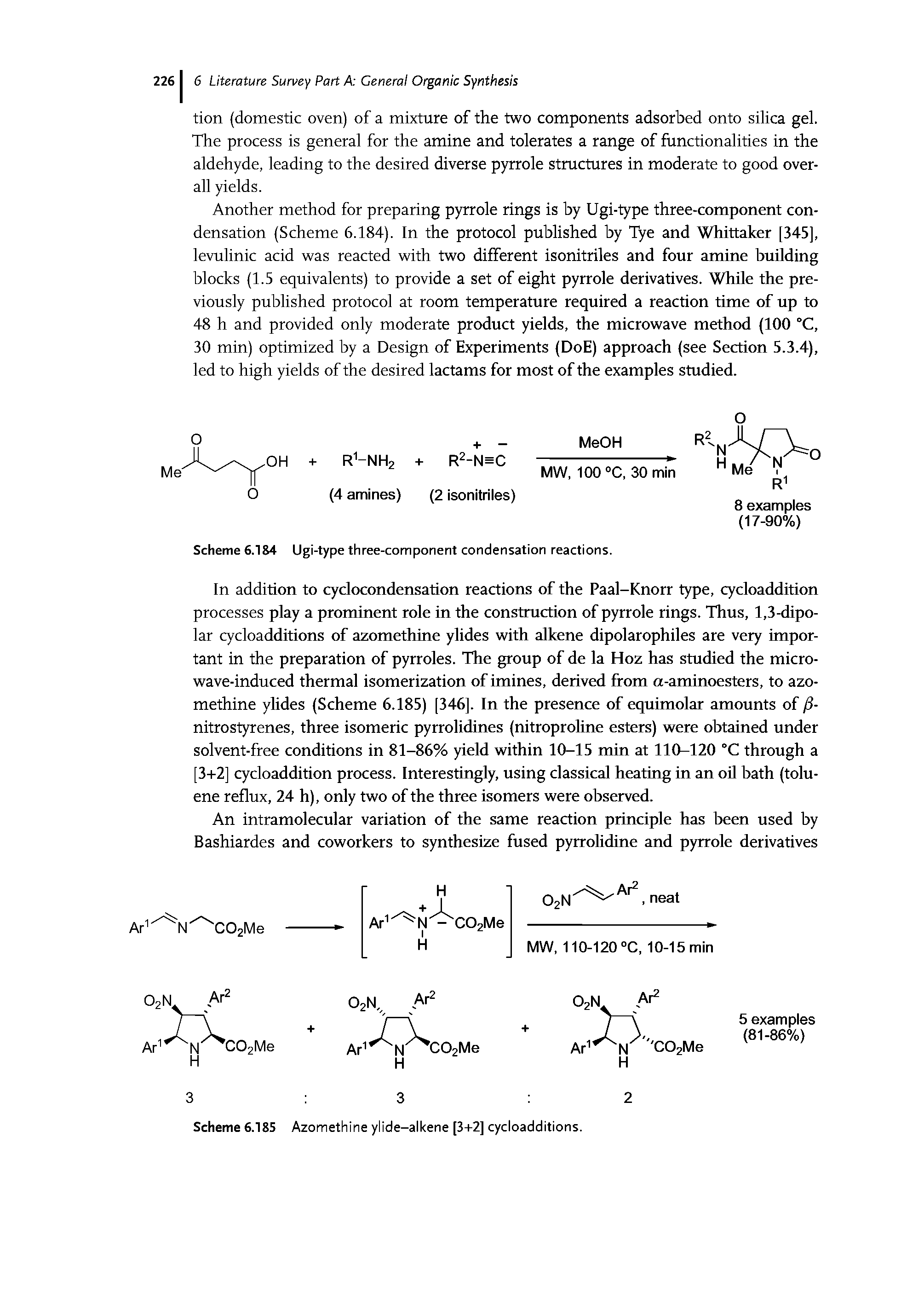 Scheme 6.184 Ugi-type three-component condensation reactions.