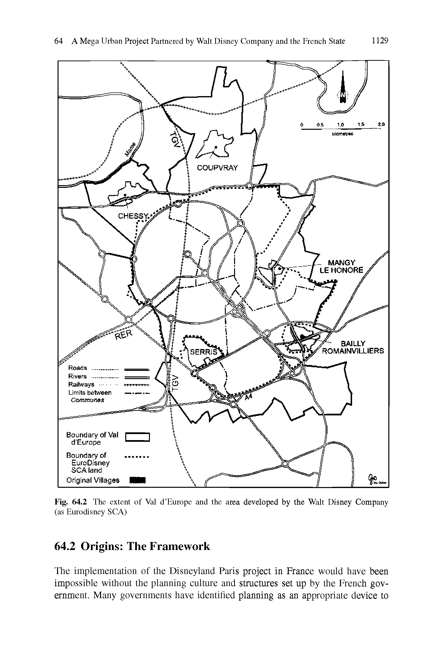 Fig. 64.2 The extent of Val d Europe and the area developed by the Walt Disney Company (as Eurodisney SCA)...