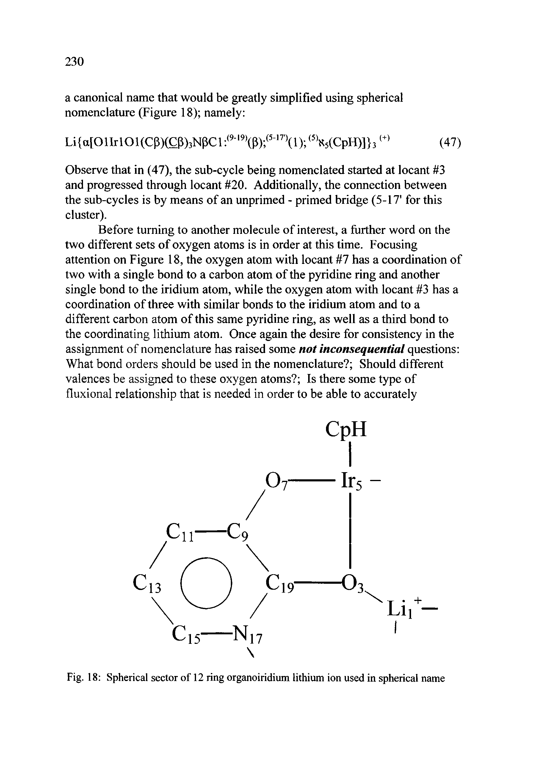 Fig. 18 Spherical sector of 12 ring organoiridium lithium ion used in spherical name...