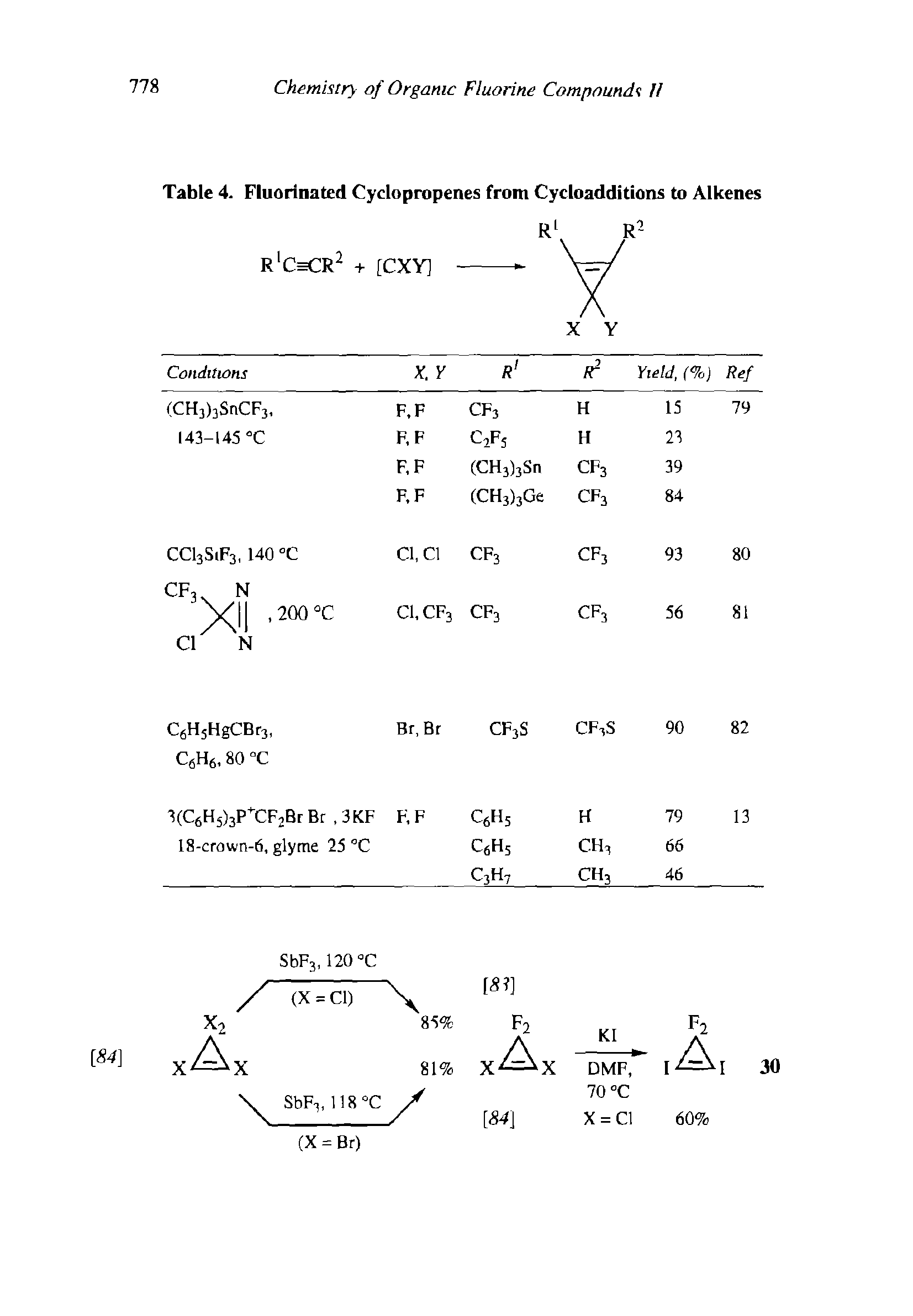 Table 4. Fluorinated Cyclopropenes from Cydoadditions to Alkenes...