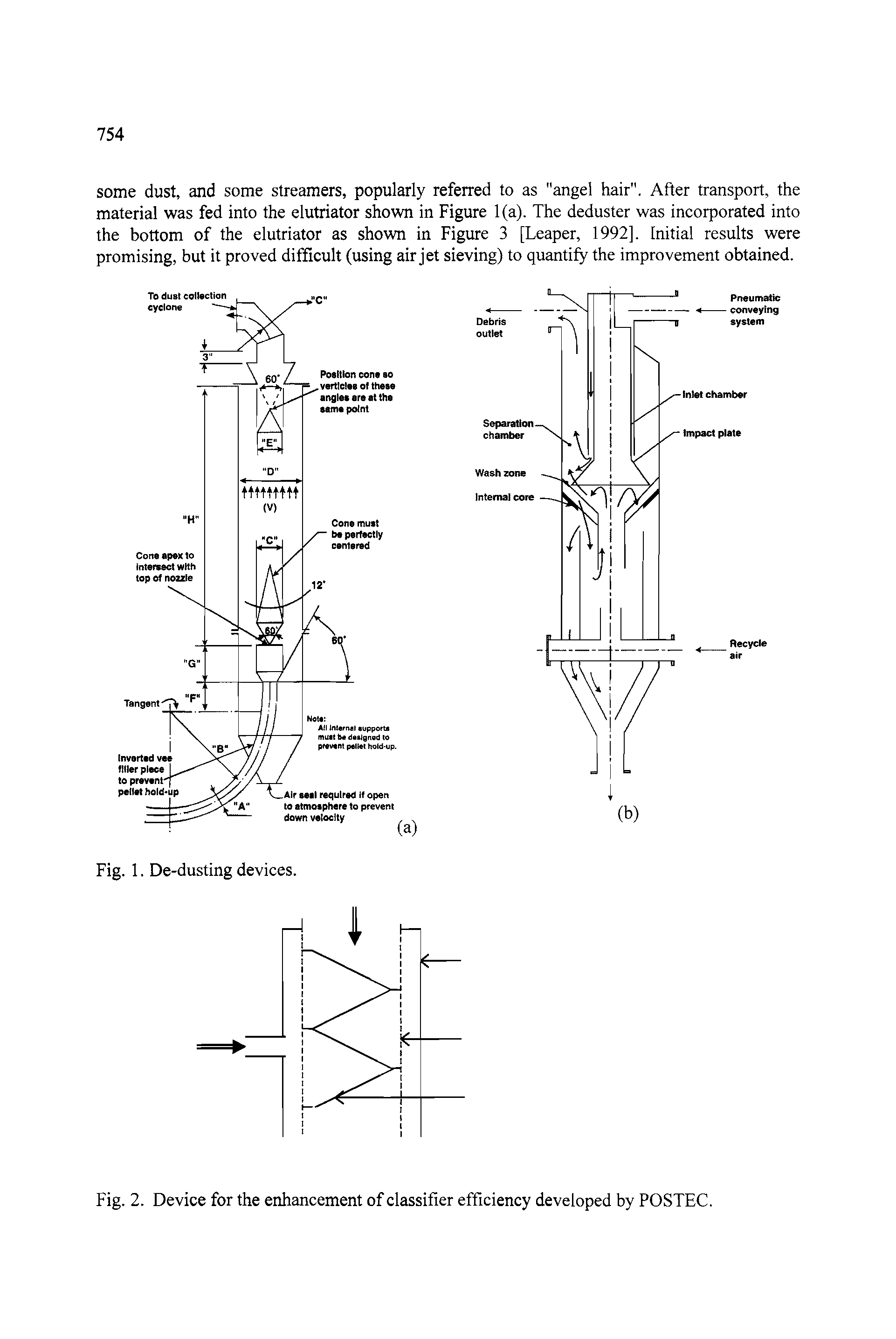 Fig. 2. Device for the enhancement of classifier efficiency developed by POSTEC.