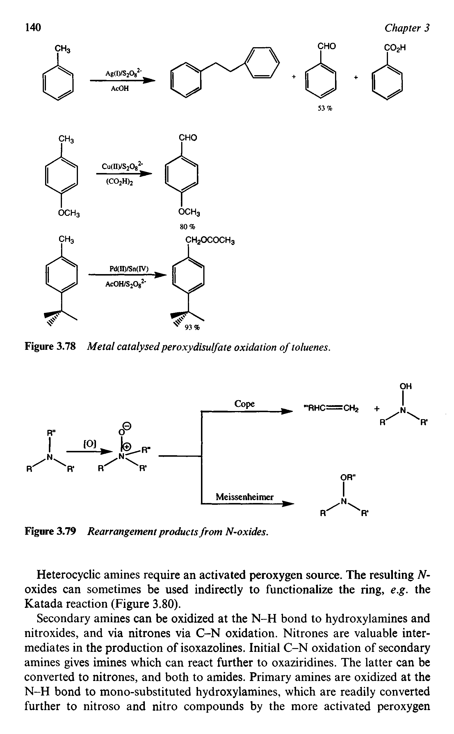 Figure 3.78 Metal catalysed peroxydisulfate oxidation of toluenes.