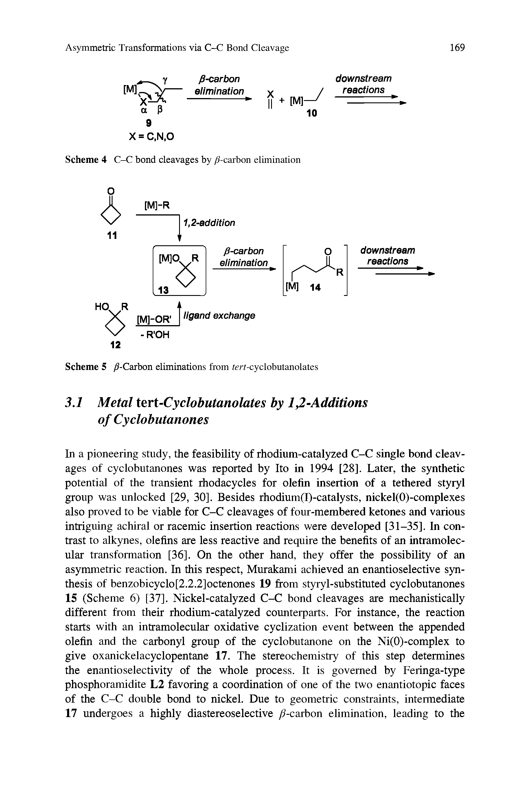 Scheme 5 -Carbon eliminations from tert-cyclobutanolates...