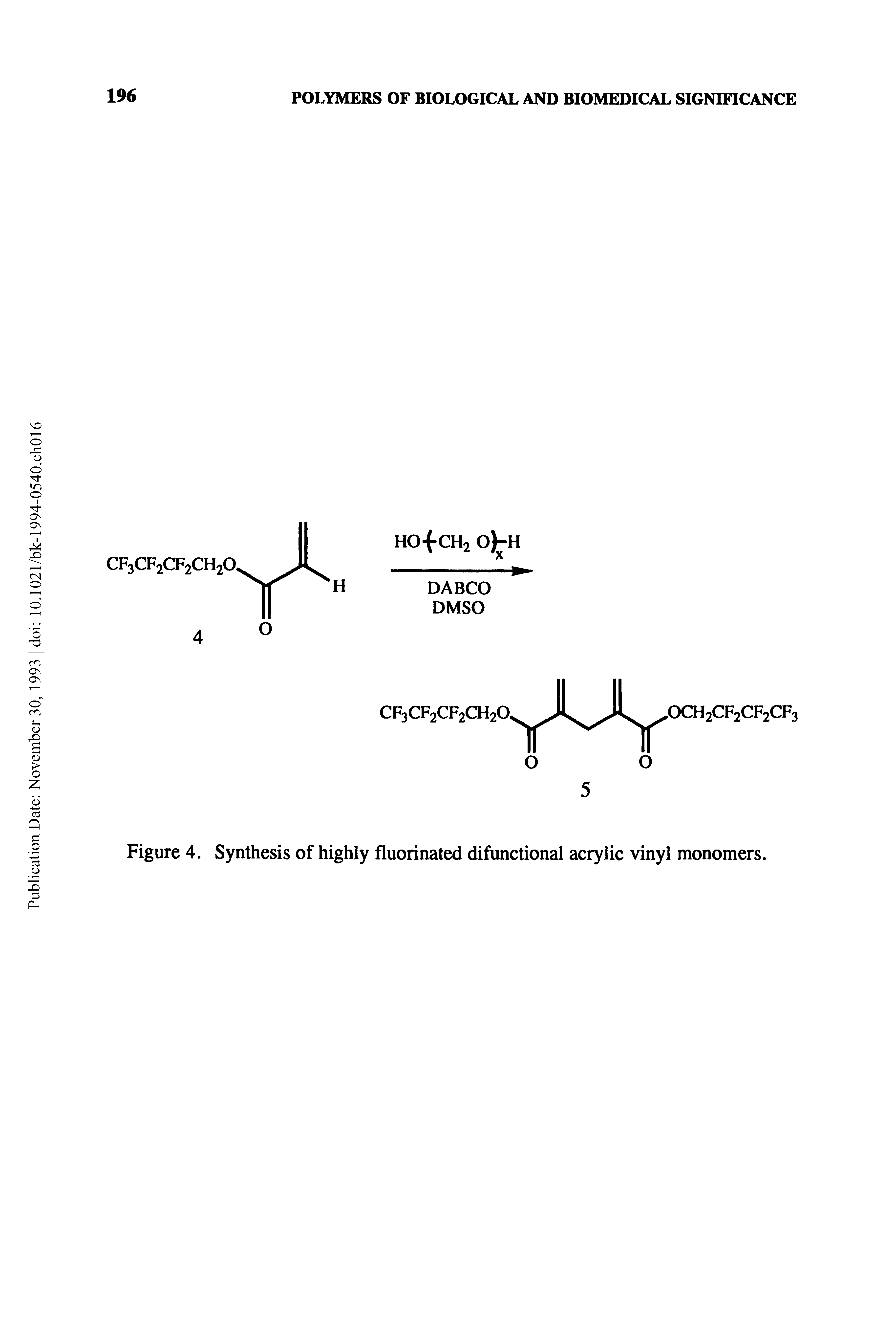Figure 4. Synthesis of highly fluorinated difunctional acrylic vinyl monomers.
