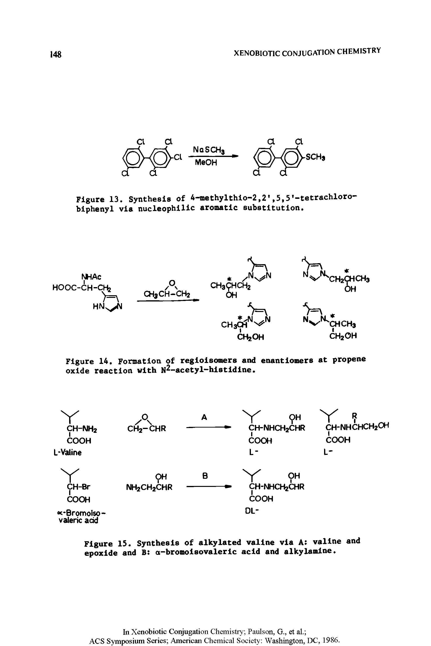 Figure 13. Synthesis of 4-methylthio-2,2, 5,5 -tetrachloro-biphenyl via nucleophilic aromatic substitution.