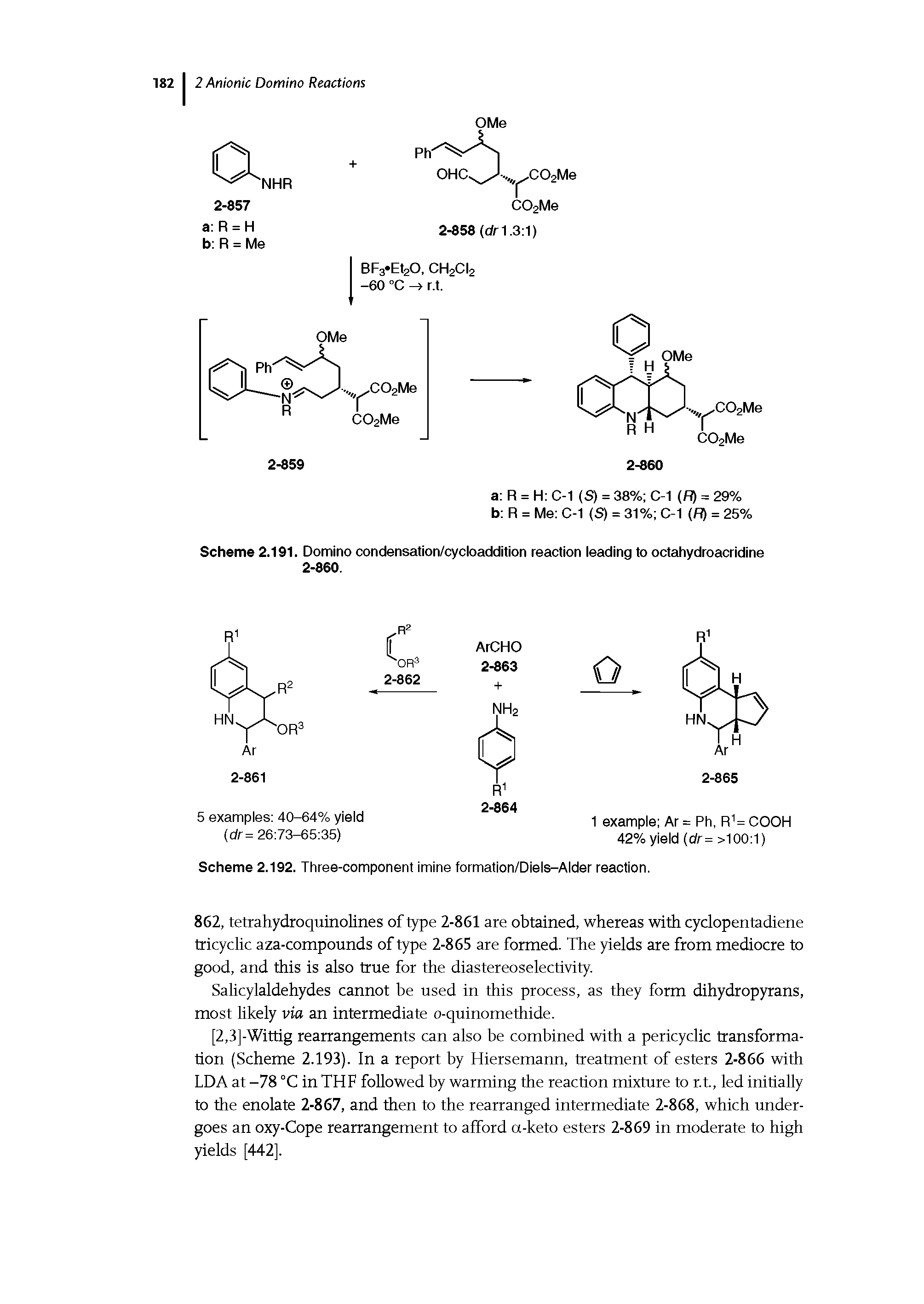 Scheme 2.191. Domino condensation/cycloaddition reaction leading to octahydroacridine 2-860.