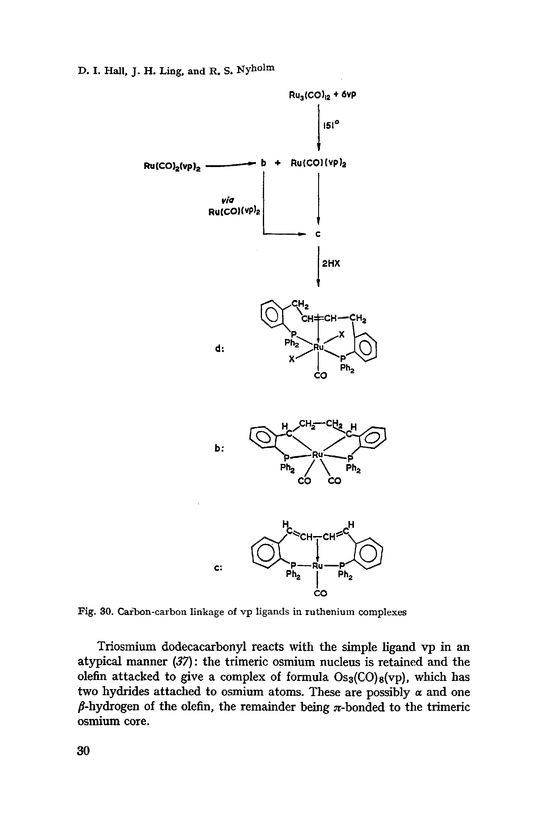 Fig. 30. Carbon-carbon linkage of vp ligands in ruthenium complexes...