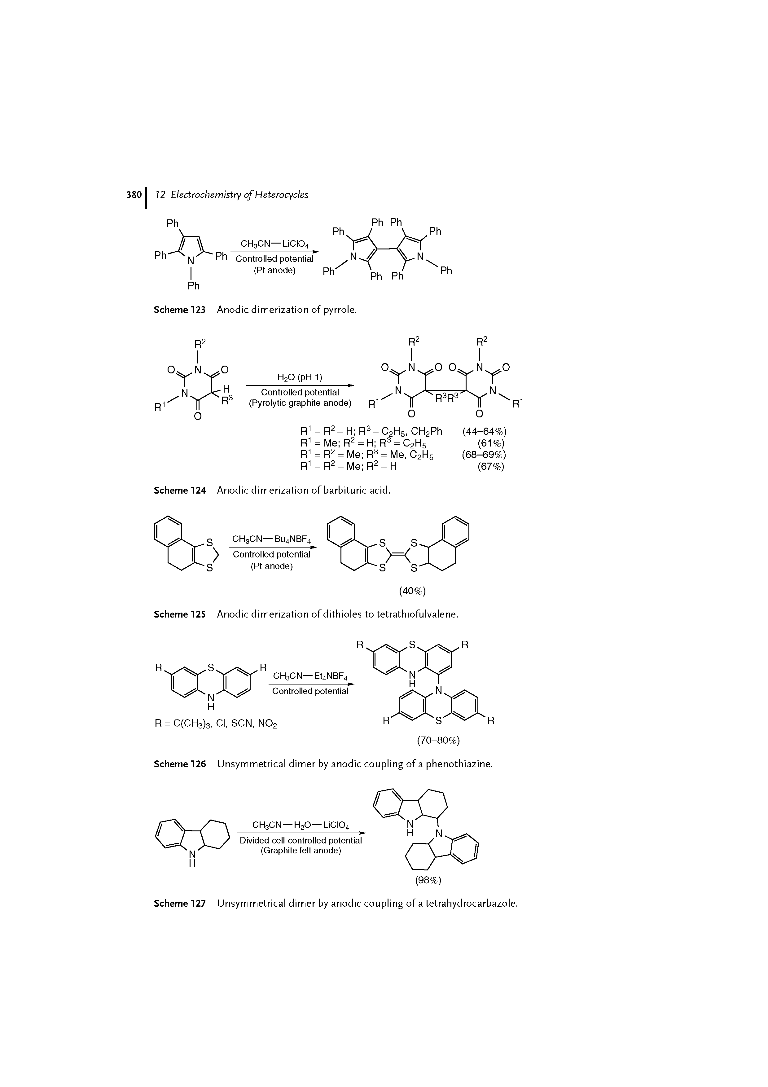 Scheme 127 Unsymmetrical dimer by anodic coupling of a tetrahydrocarbazole.