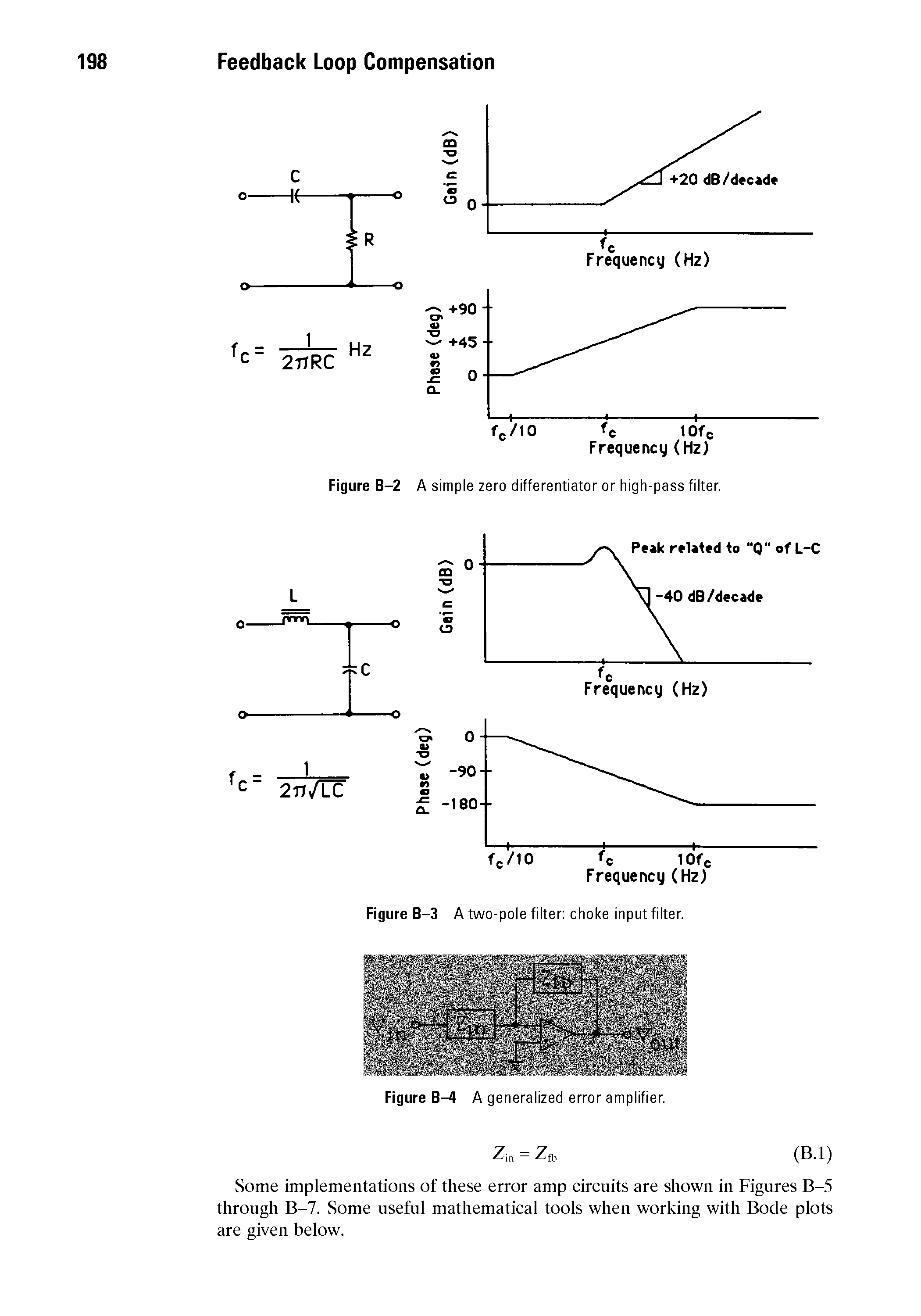 Figure B-2 A simple zero differentiator or high-pass filter.