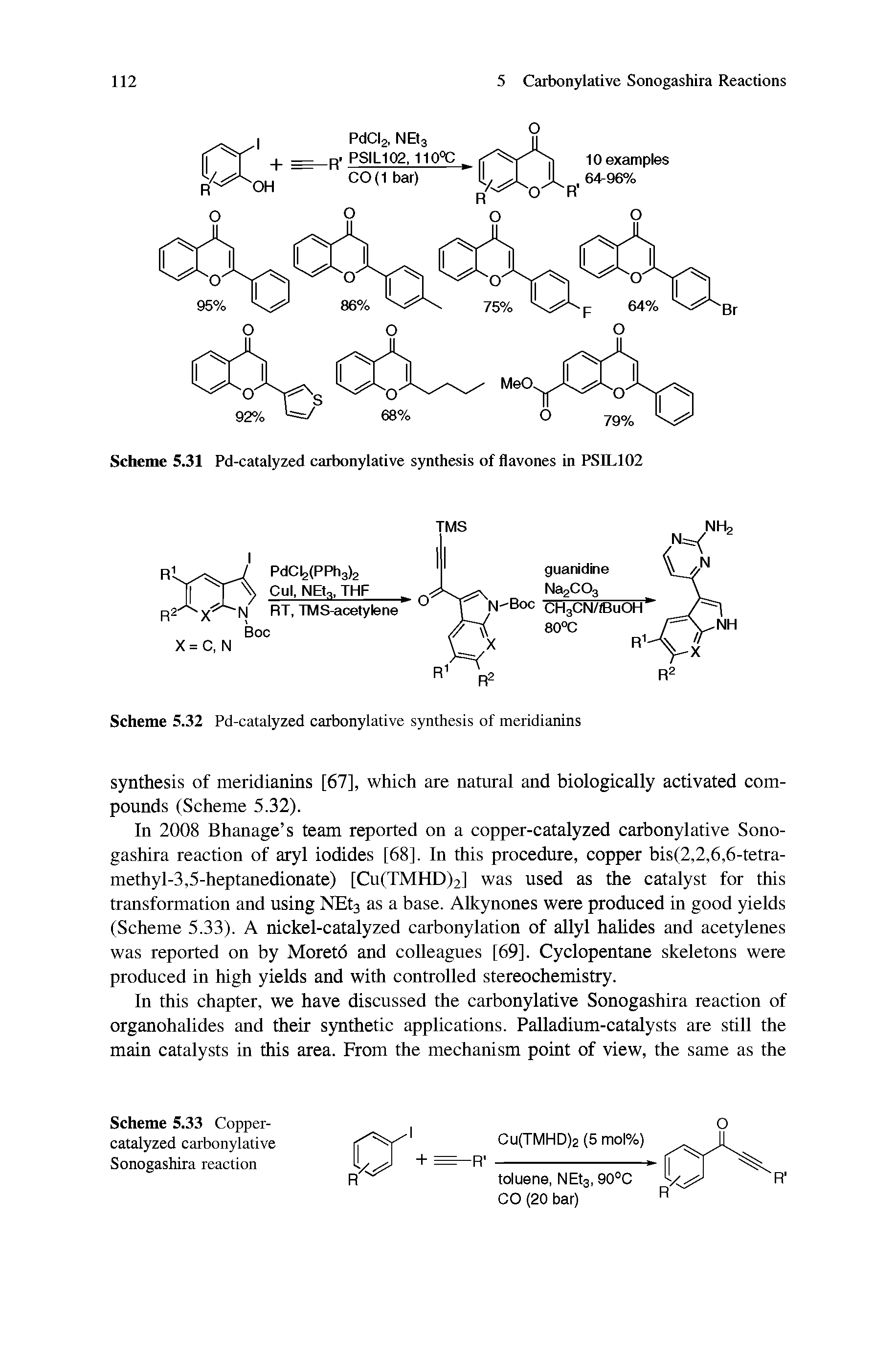 Scheme 5.33 Copper-catalyzed carbonylative Sonogashira reaction...