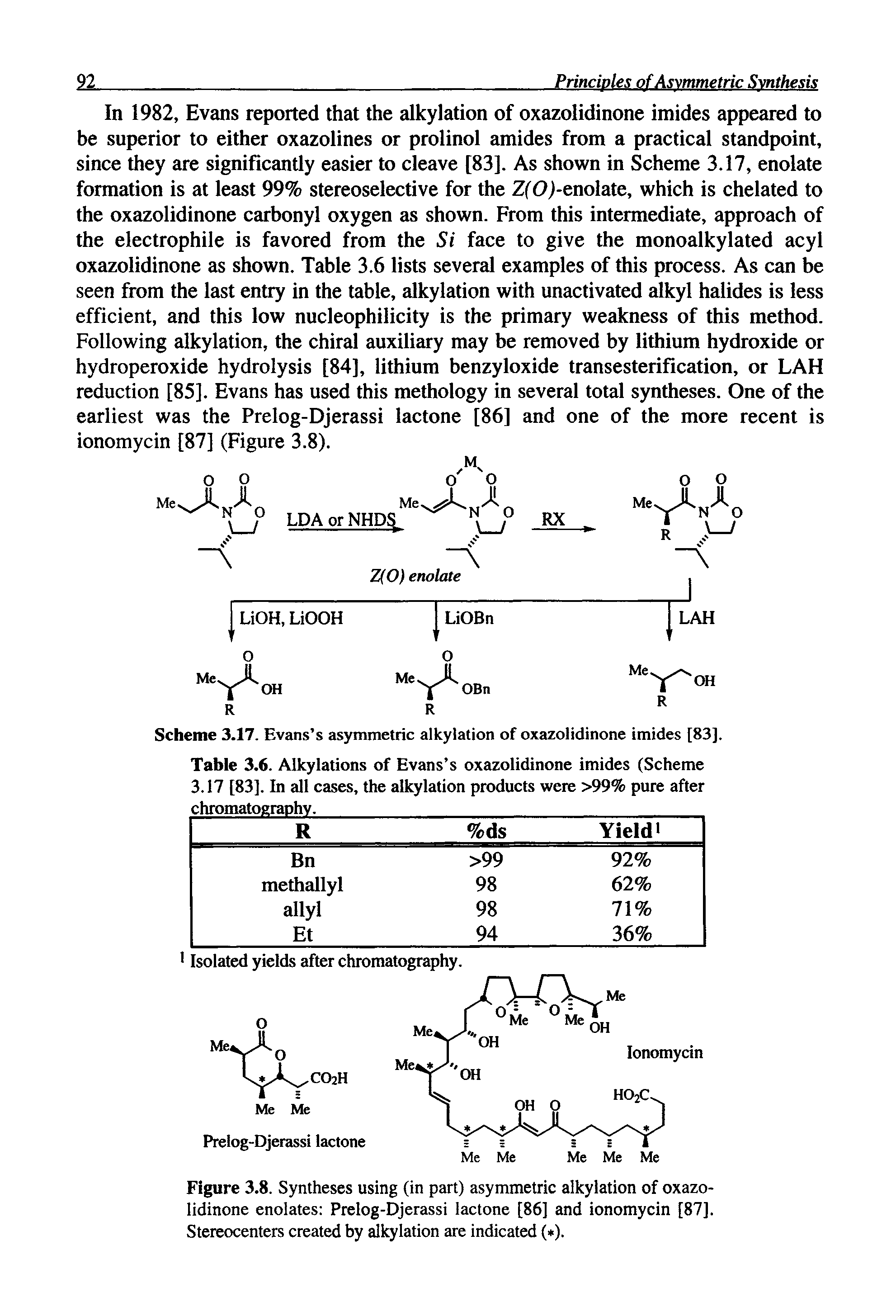 Scheme 3.17. Evans s asymmetric alkylation of oxazolidinone imides [83].