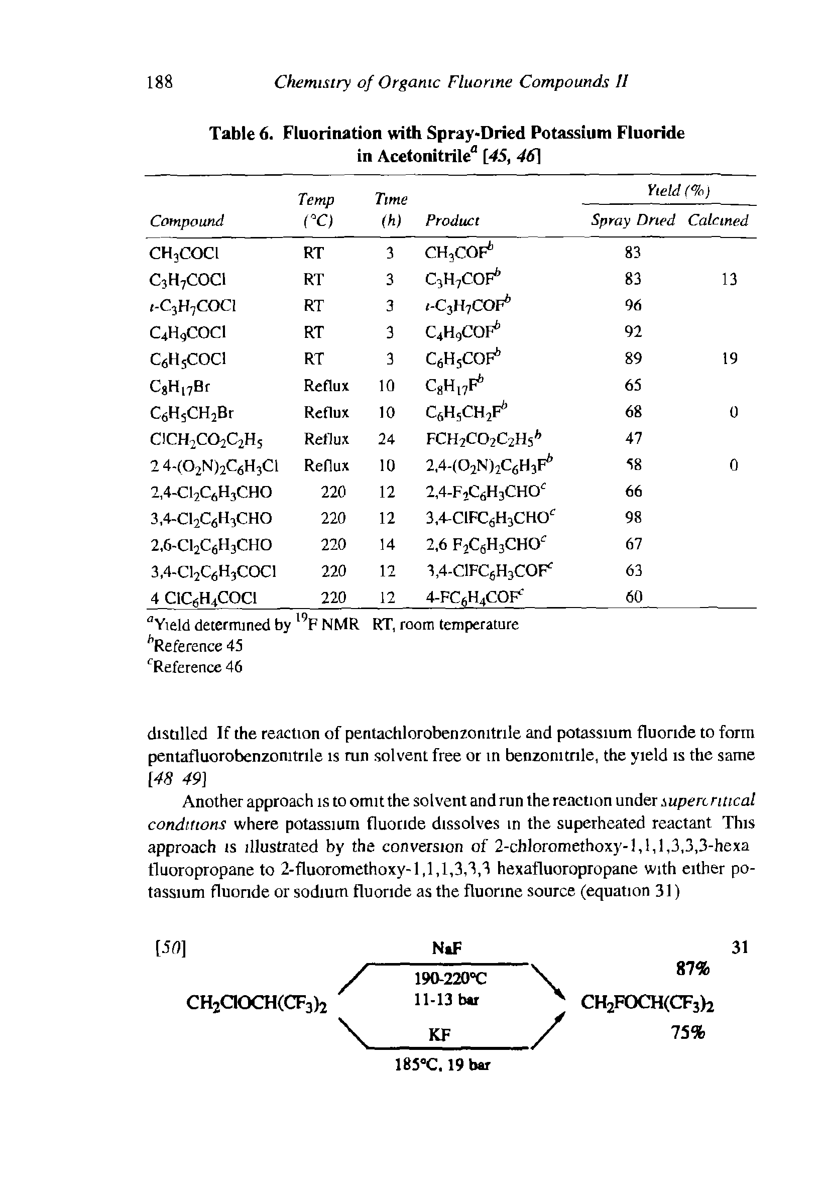 Table 6. Fluorination with Spray-Dried Potassium Fluoride in Acetonitrile " [45, 46]...